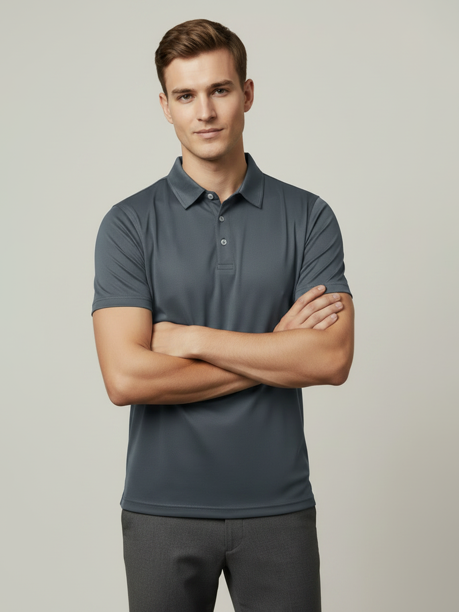Rawgear Summer Dry Fit Polo Shirt For Men-Grey-LV9893