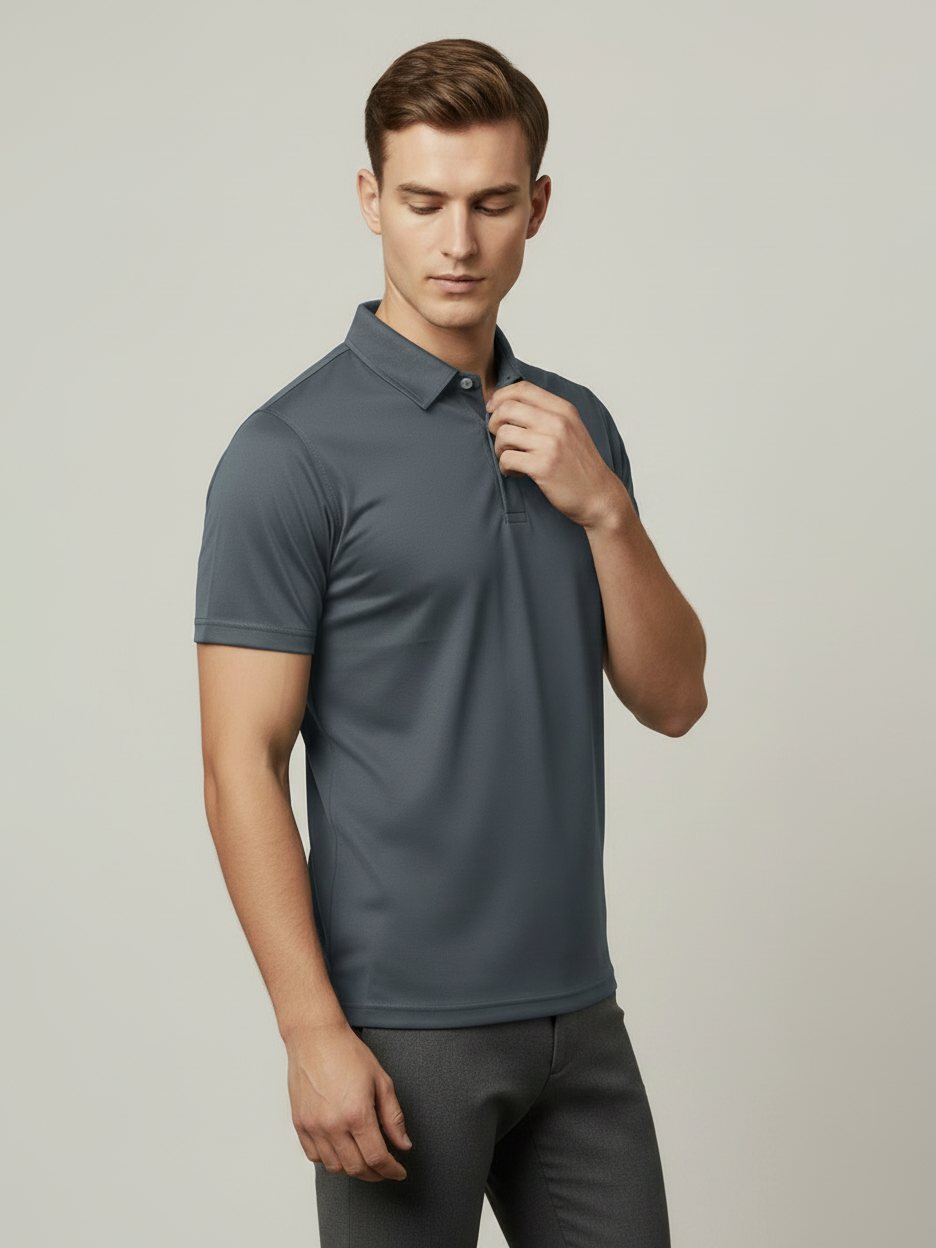 Rawgear Summer Dry Fit Polo Shirt For Men-Grey-LV9893
