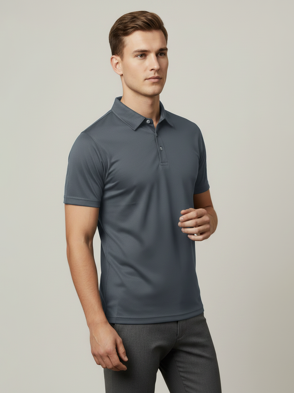 Rawgear Summer Dry Fit Polo Shirt For Men-Grey-LV9893