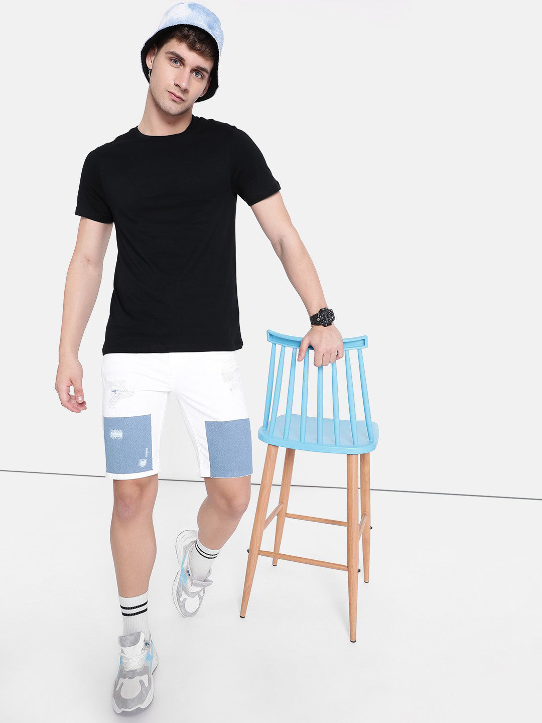 47  Lycra Summer T Shirt For Men-Black-BE3209/BR15657