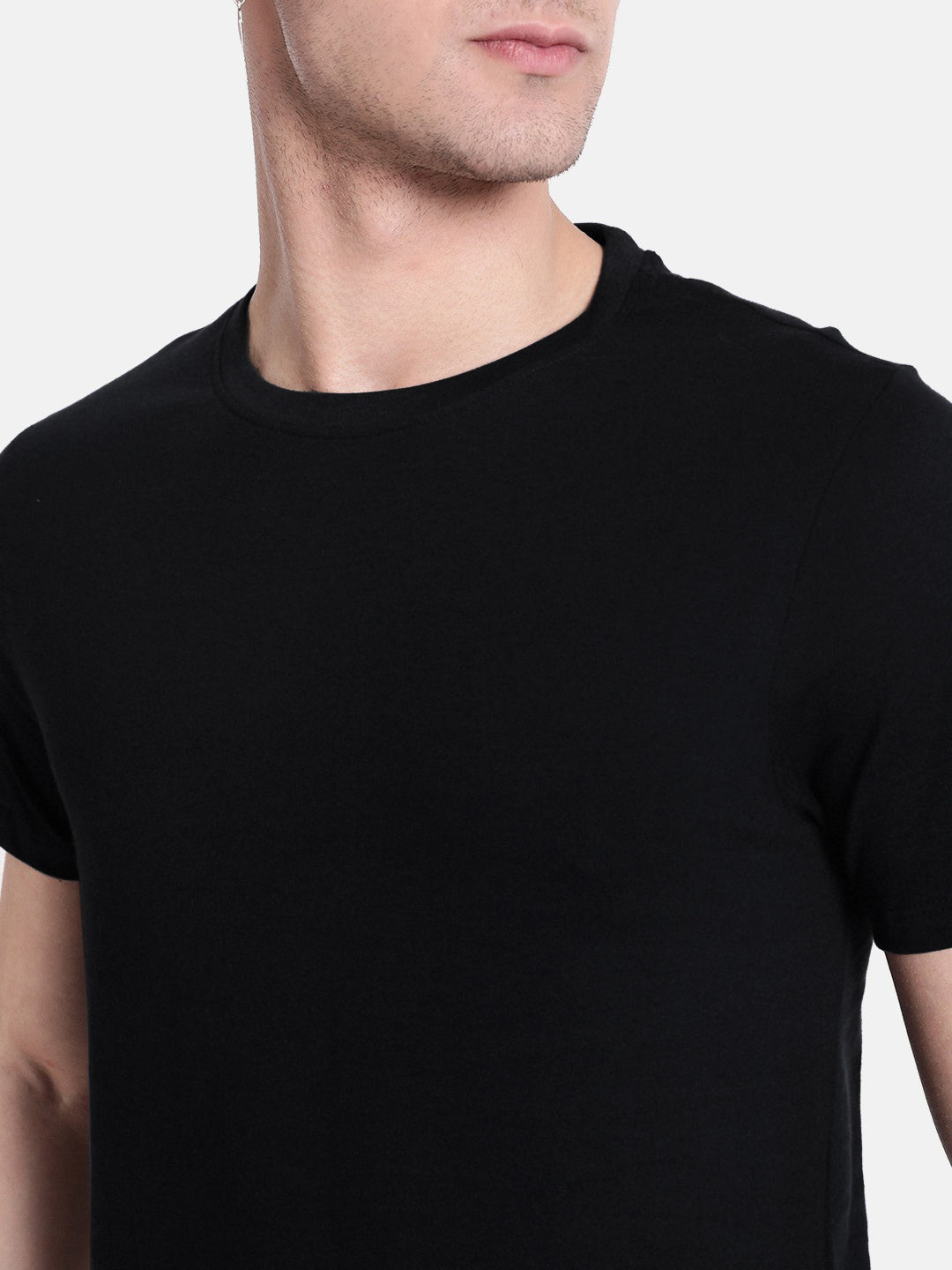 47  Lycra Summer T Shirt For Men-Black-BE3209/BR15657