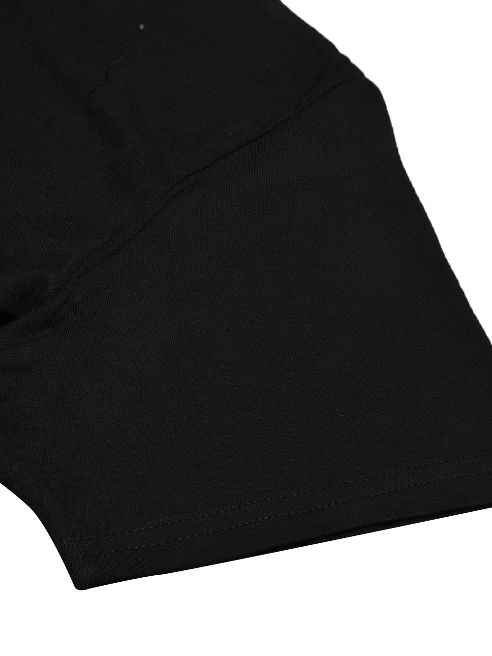 47 Single Jersey Crew Neck Tee Shirt For Men-Black with Print-BE906/BR13168