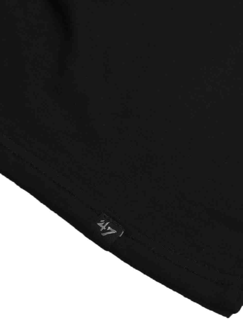 47 Single Jersey Crew Neck Tee Shirt For Men-Black with Print-BE915/BR13176