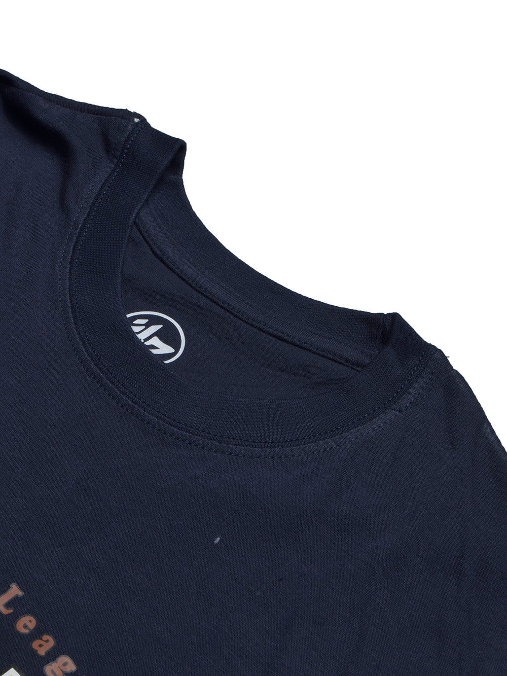 47 Single Jersey Crew Neck Tee Shirt For Men-Navy with Print-BE905/BR13167