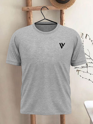 Louis Vicaci Summer T Shirt For Men-Grey Melange-BE18021/BR618