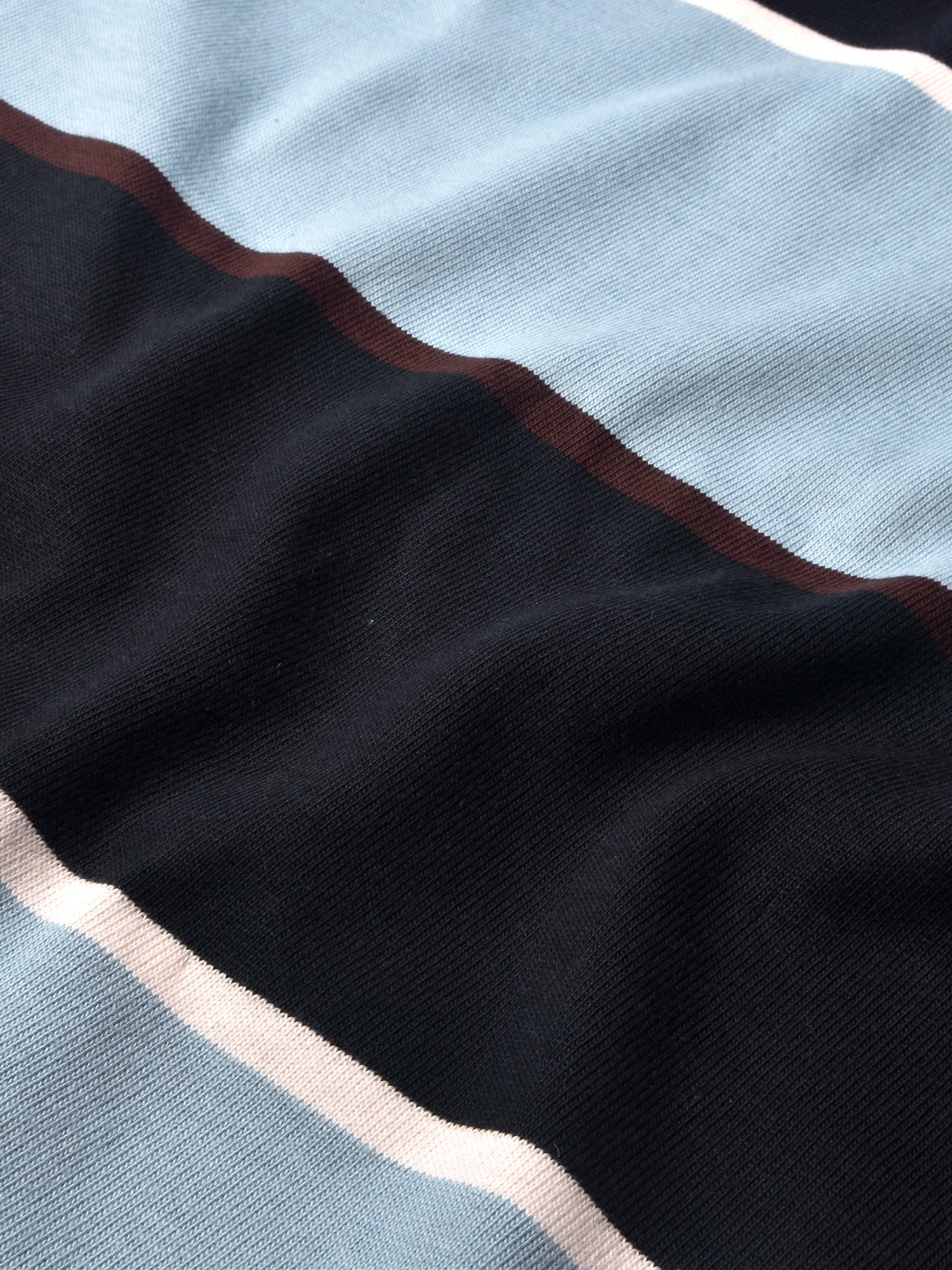 Louis Vicaci Long Sleeve Polo Shirt For Men-Sky with Navy Stripe-BE82/BR900