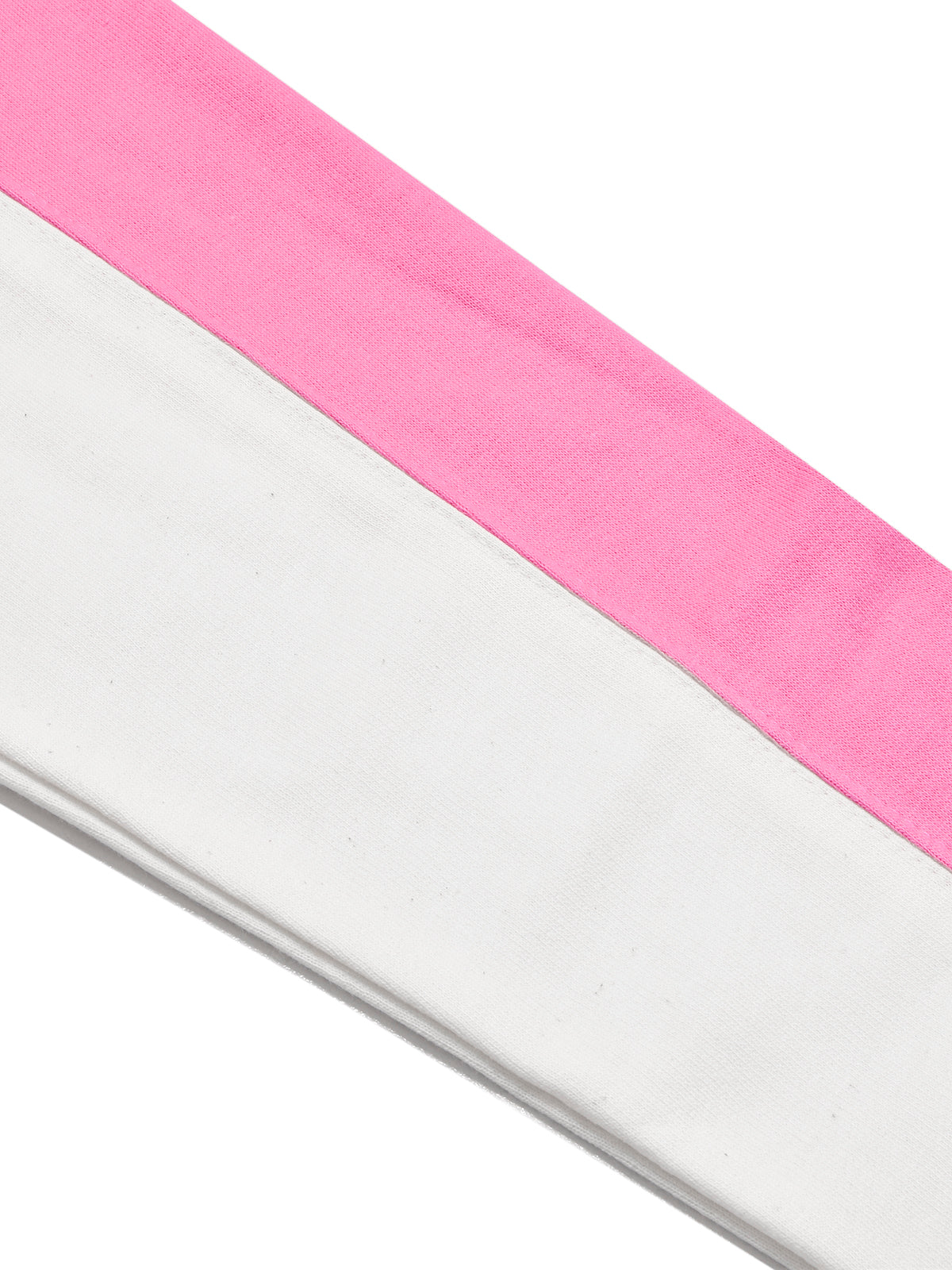 16Sixty Fleece Zipper Tracksuit For Men-Pink with White Panels-BR873