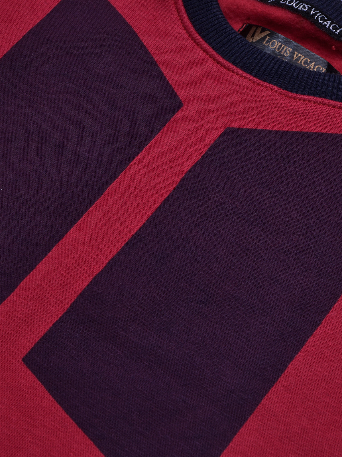 BTS Fleece Tracksuit For Kids-Dark Red with Navy Panels-BR879