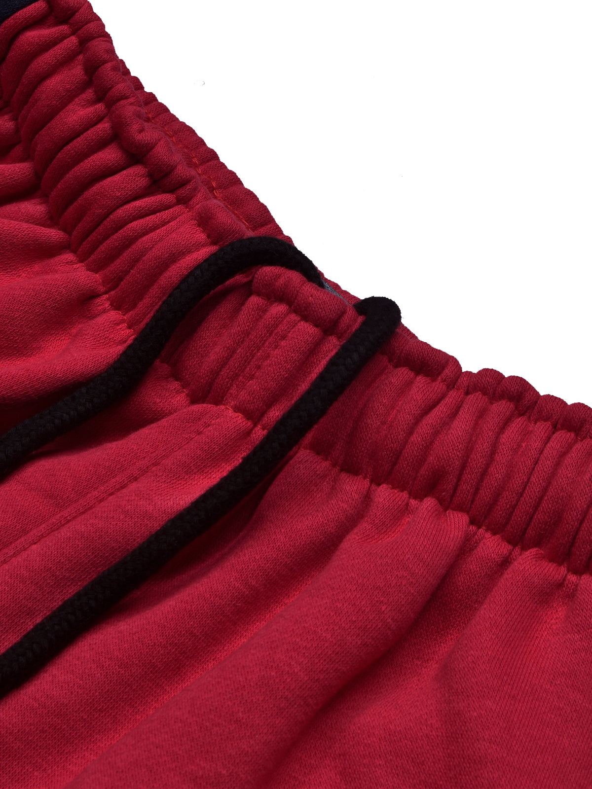 BTS Fleece Tracksuit For Kids-Dark Red with Navy Panels-BR879