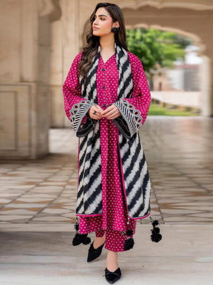 Baroque 90/88 Digital Printed Lawn Unstitched 3 Pcs Suit For Women-LV237