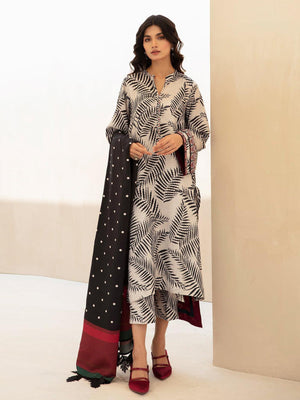 Baroque 90/88 Printed Lawn Unstitched 3 Pcs Suit For Women-LV217