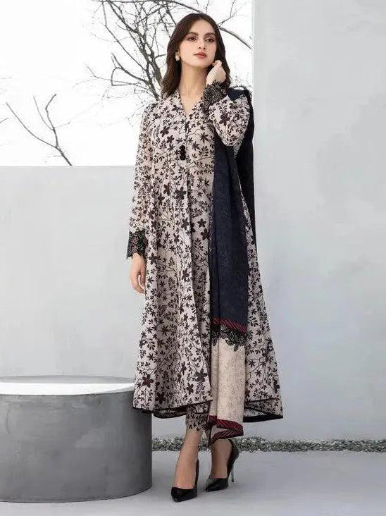 Baroque 90/88 Printed Lawn Unstitched 3 Pcs Suit For Women-BE2903/LV219