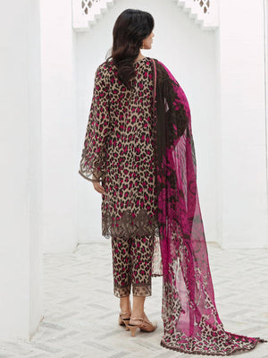 Baroque 90/88 Printed Lawn Unstitched 3 Pcs Suit For Women-LV226