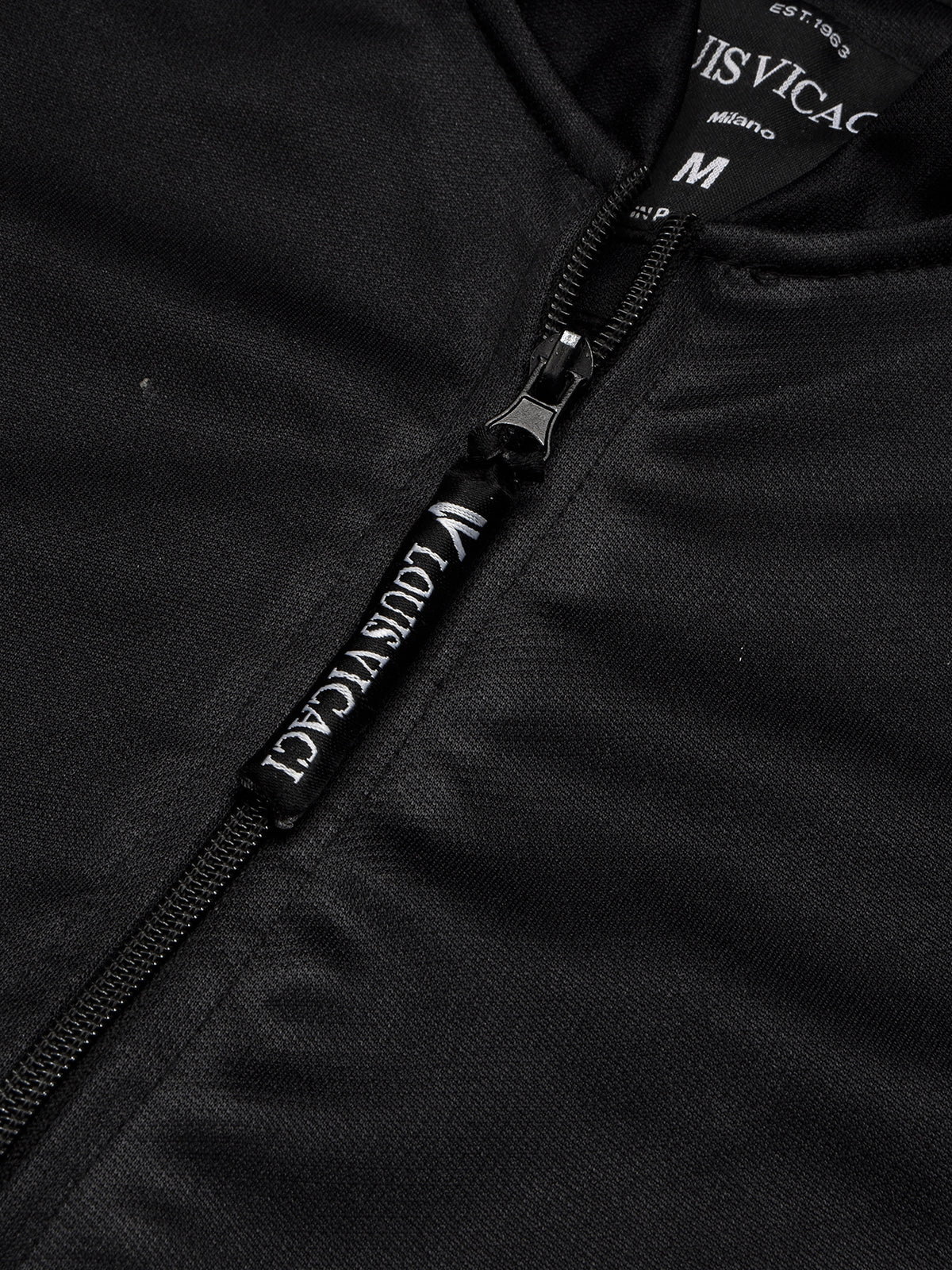 Louis Vicaci Active Ware Zipper Baseball Tracksuit For Men-Black-BE174