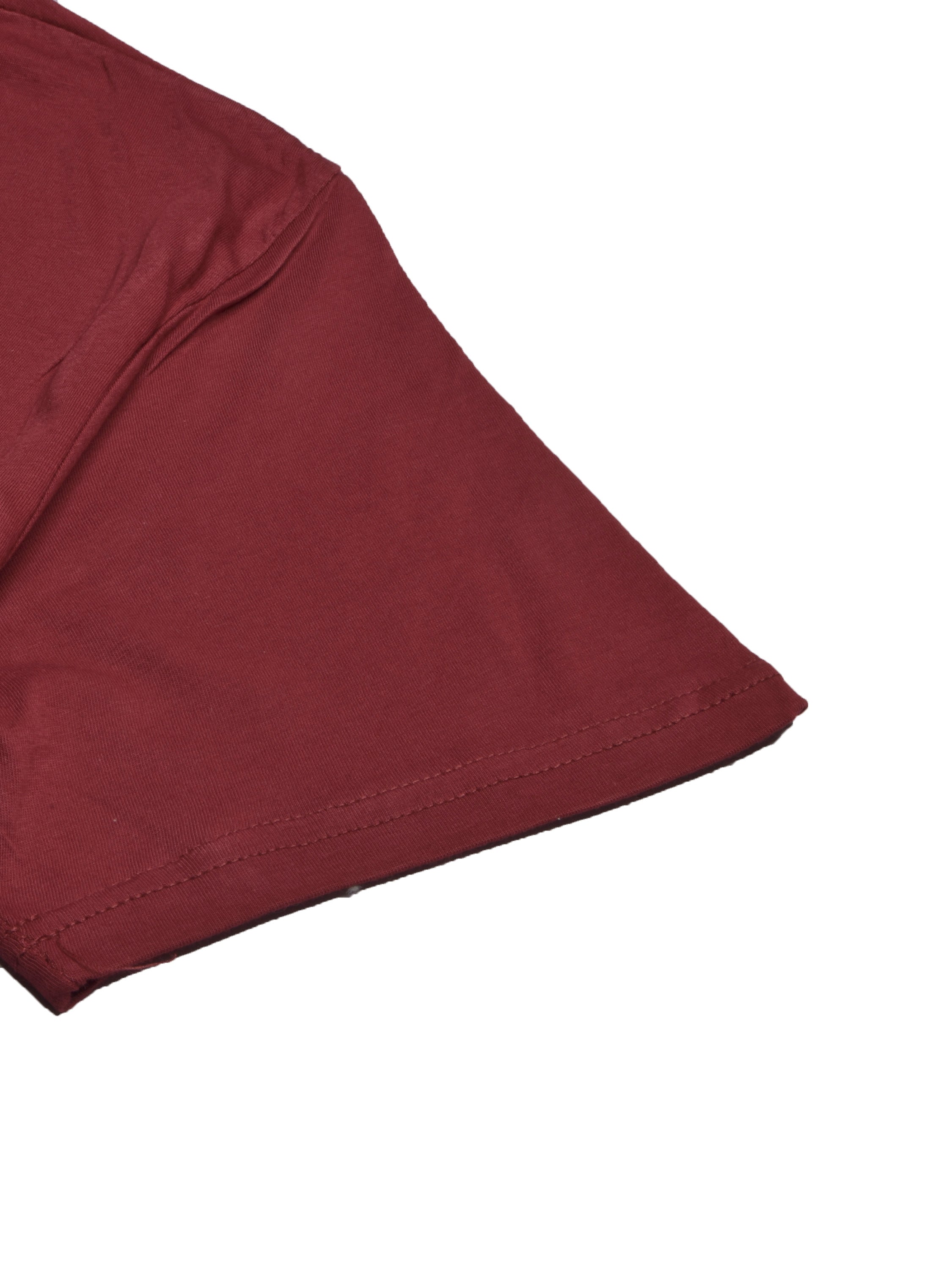 47 Single Jersey Crew Neck Tee Shirt For Men-Maroon with Print-SP1658/RT2397