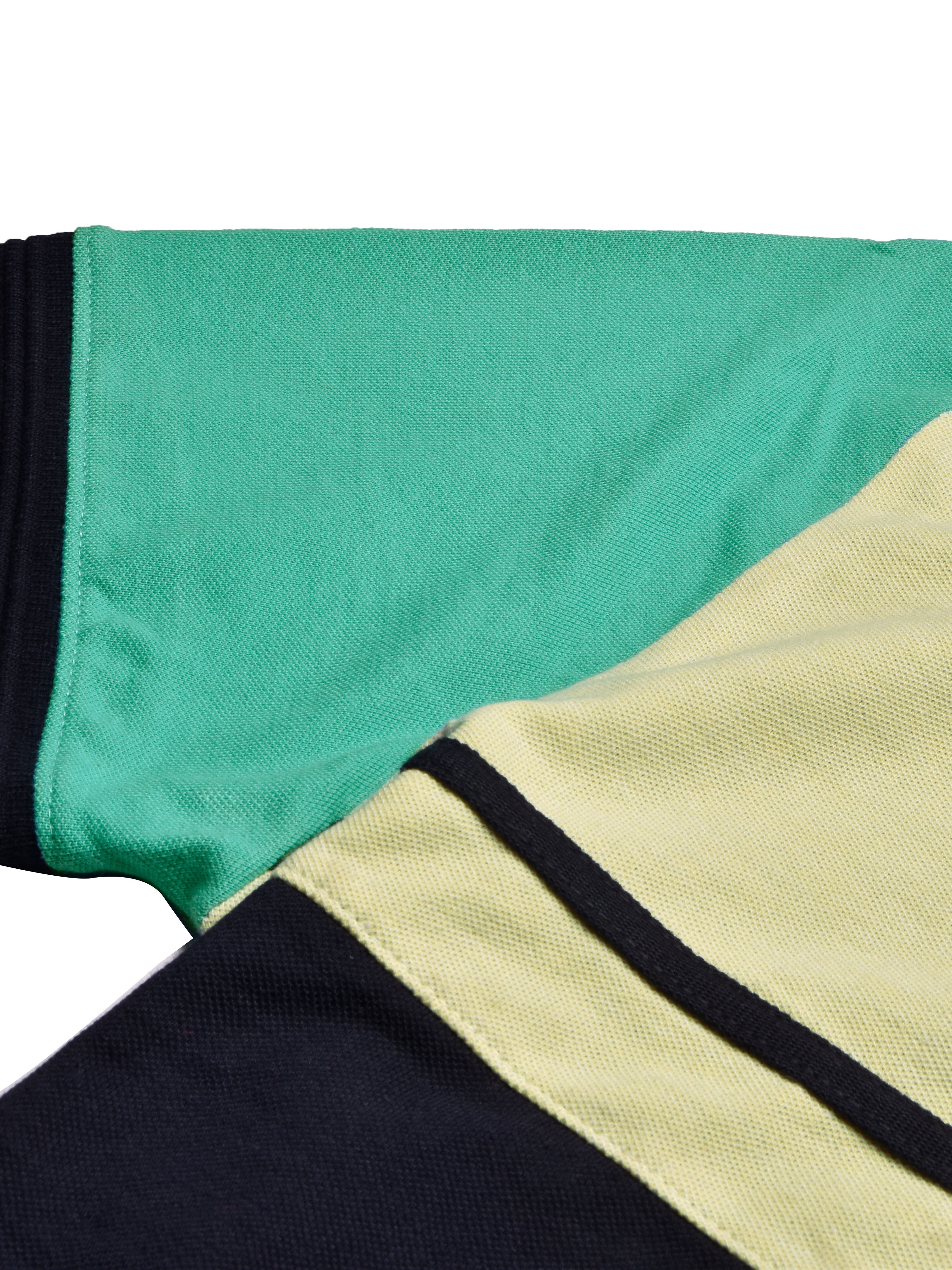 LV Summer Polo Shirt For Men-Dark Navy with Yellow & Green-RT2383