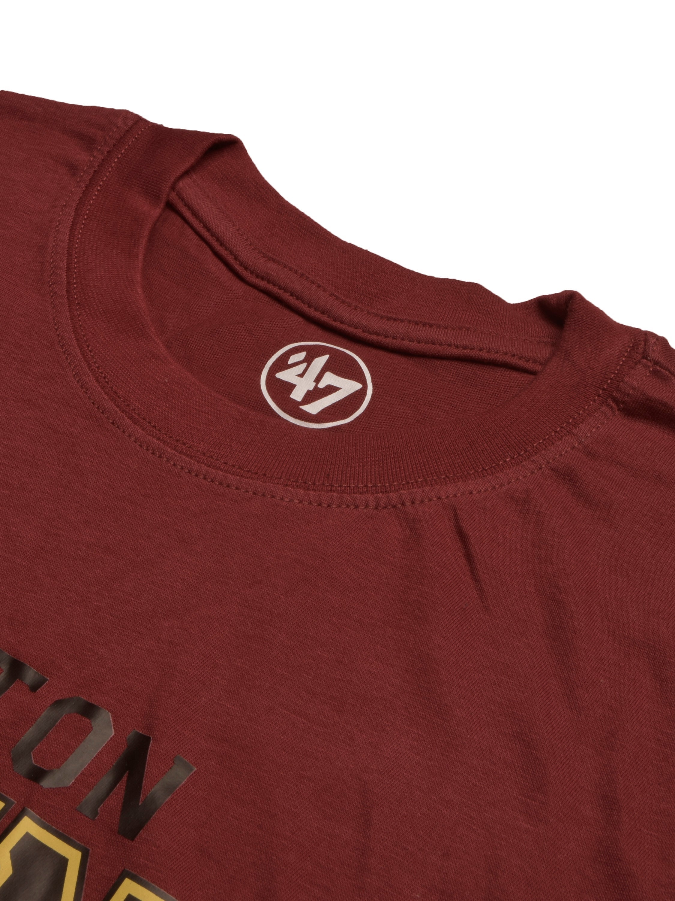 47 Single Jersey Crew Neck Tee Shirt For Men-Maroon with Print-SP1659/RT2398