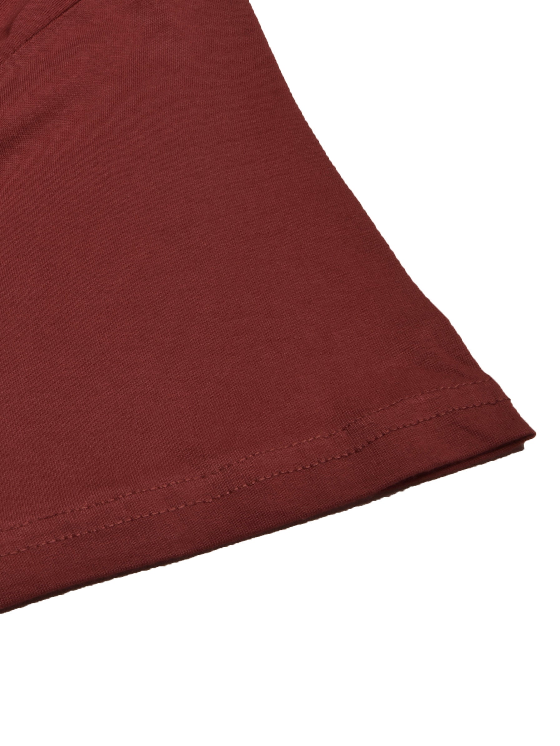 47 Single Jersey Crew Neck Tee Shirt For Men-Maroon with Print-SP1659/RT2398