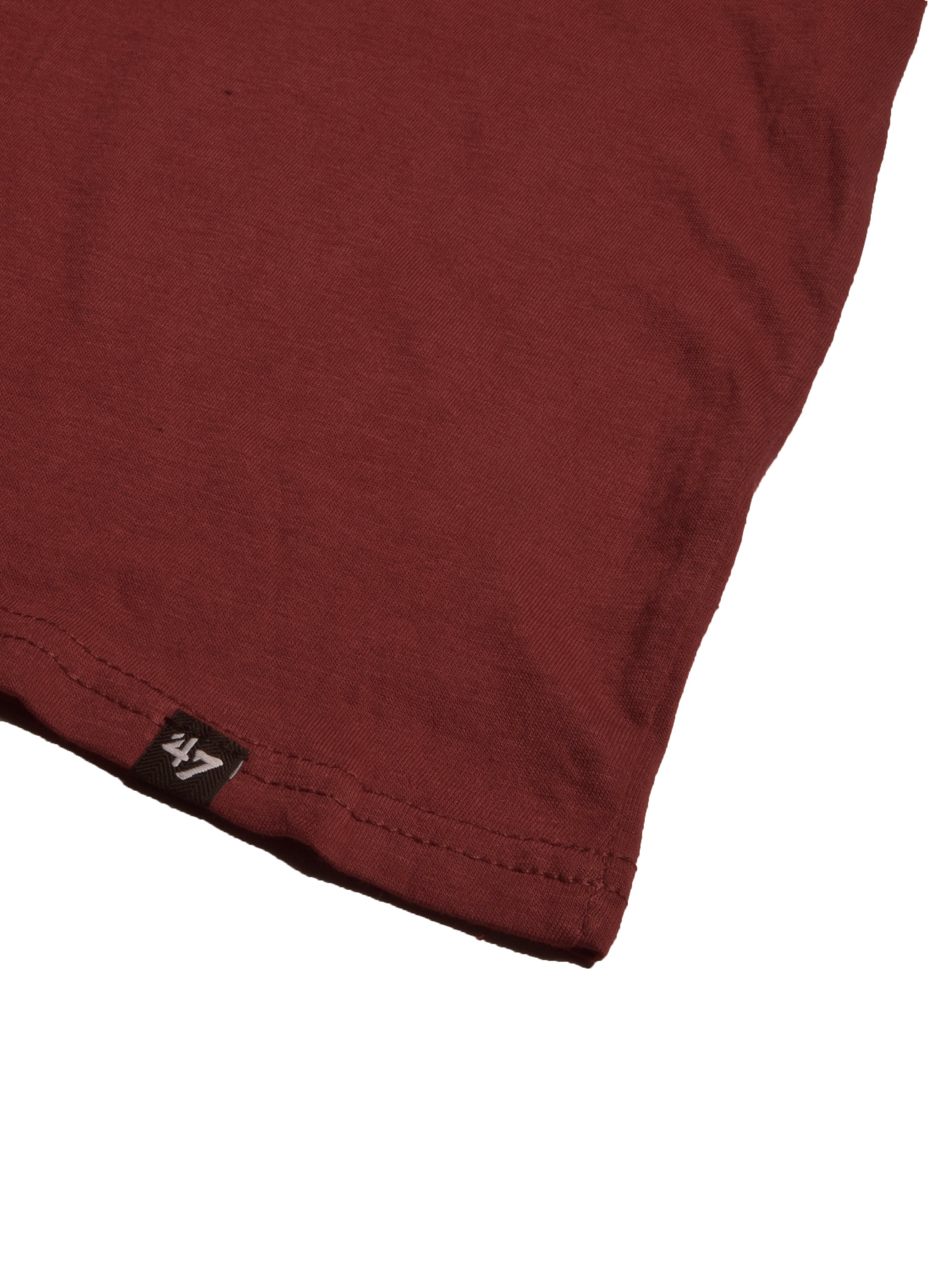47 Single Jersey Crew Neck Tee Shirt For Men-Maroon with Print-SP1659/RT2398