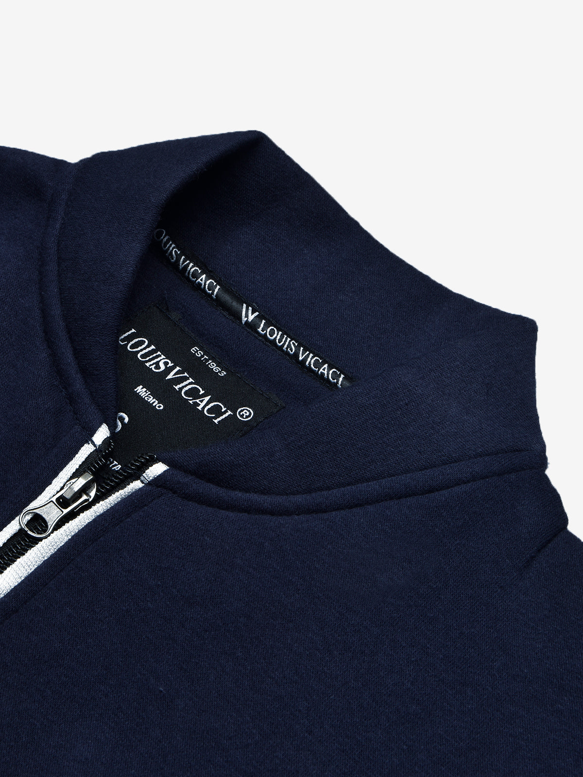 Louis Vicaci Fleece Zipper Tracksuit For Men-Dark Navy-BR830