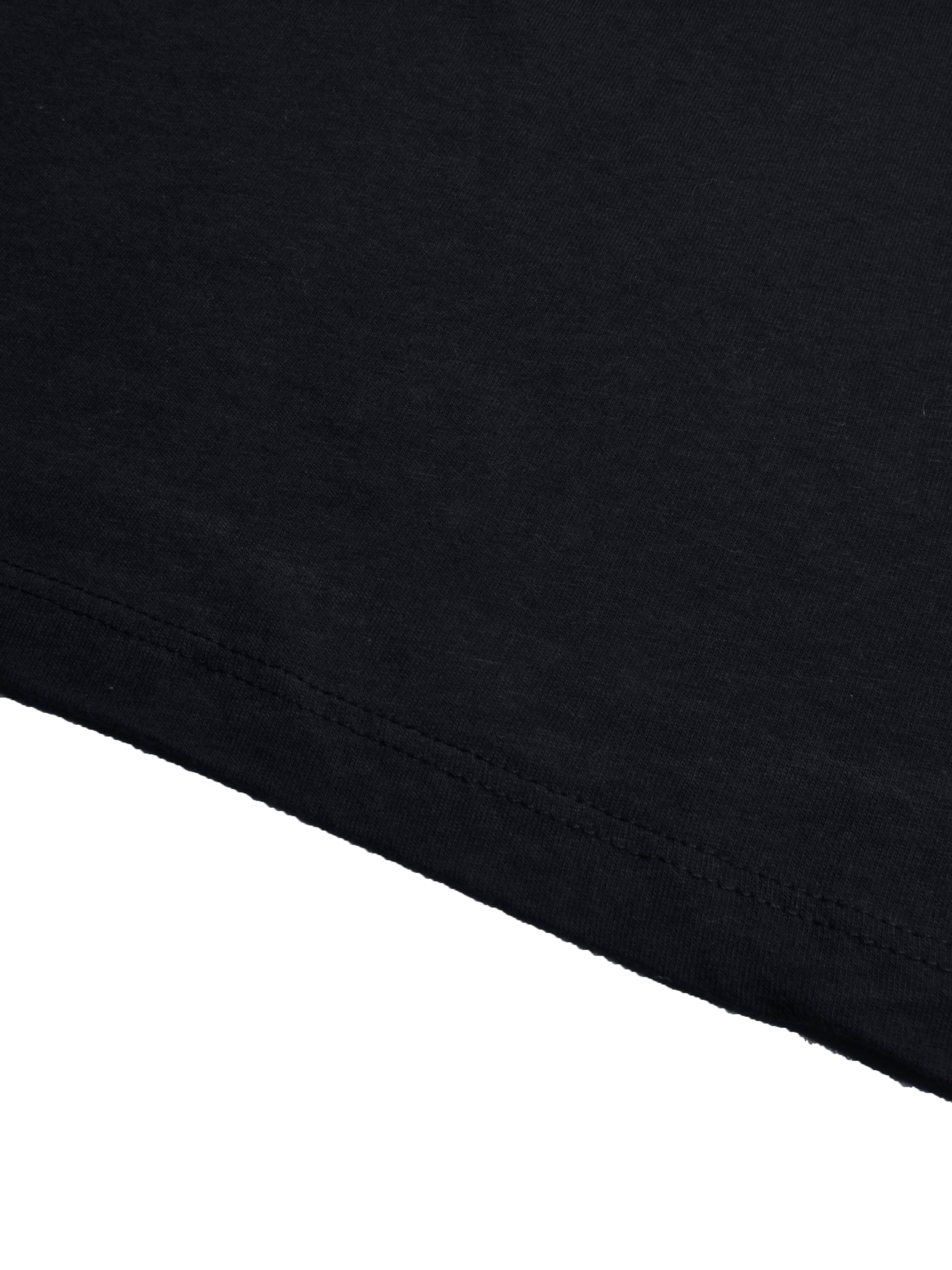 47 Single Jersey Crew Neck Tee Shirt For Men-Dark Navy with Print-SP1823