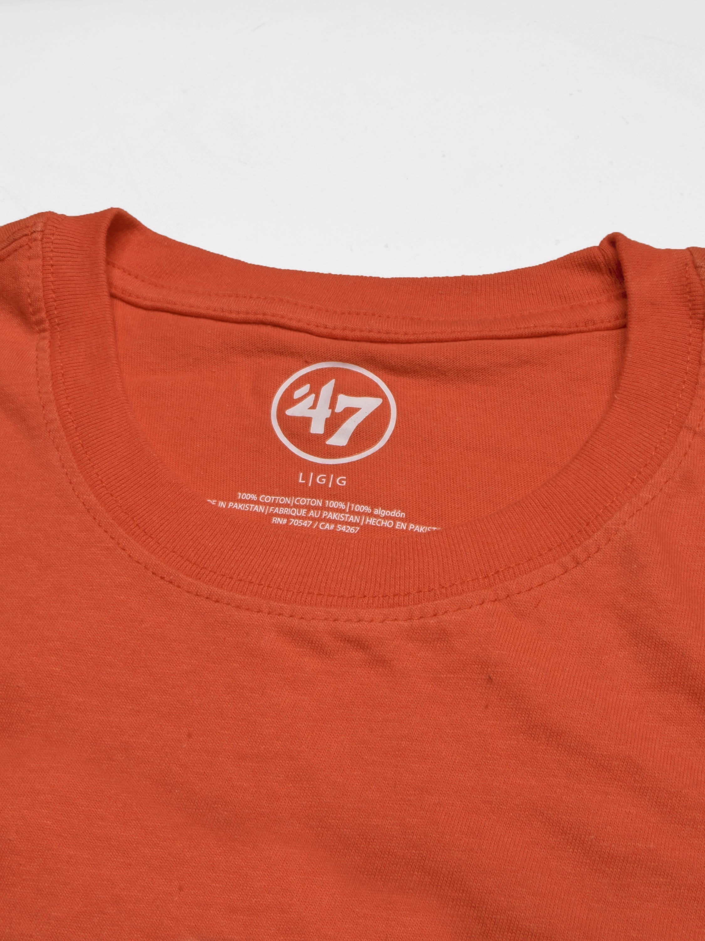 47 Single Jersey Crew Neck Long Sleeve Shirt For Men-Orange-SP1843