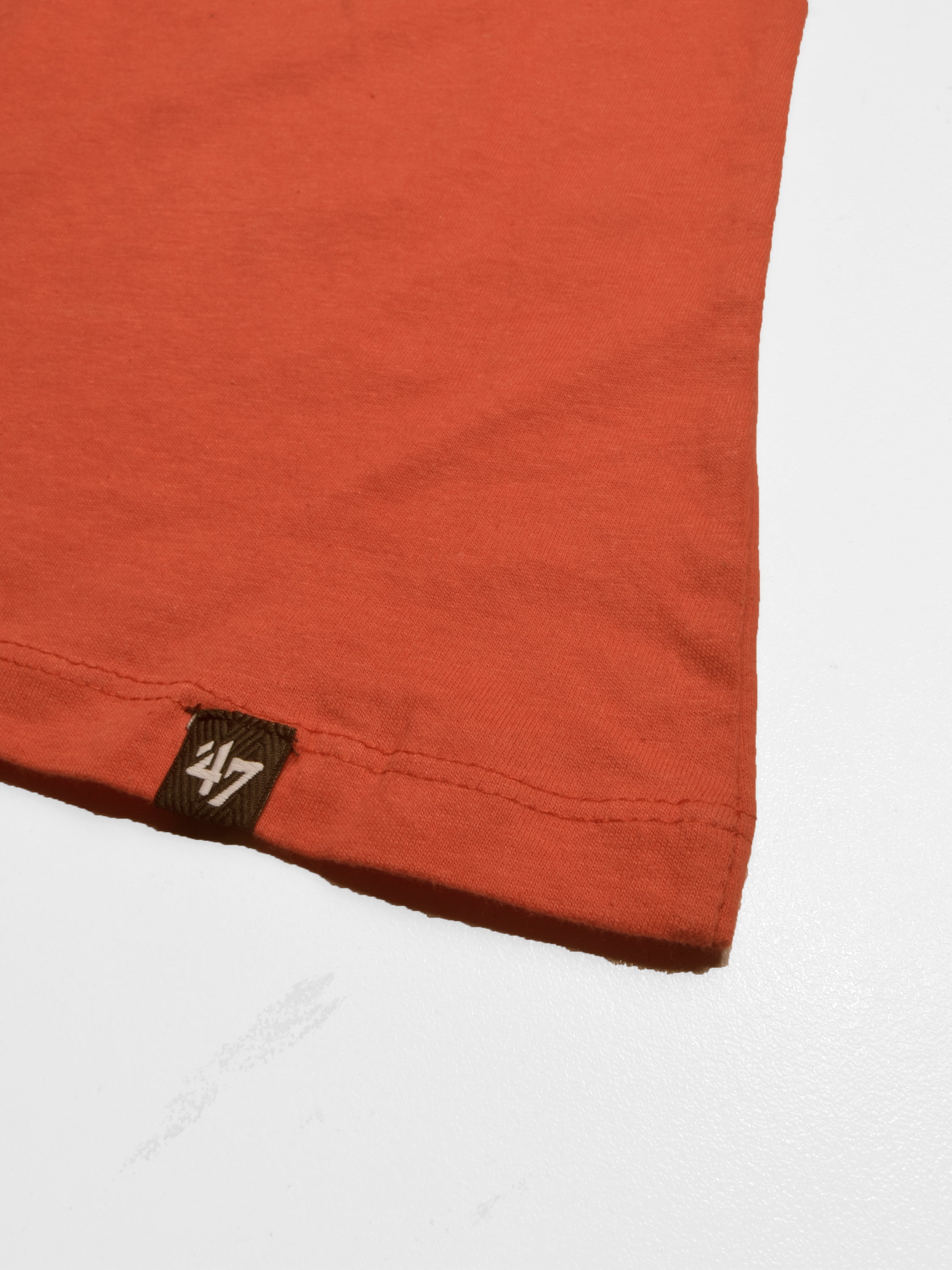47 Single Jersey Crew Neck Long Sleeve Shirt For Men-Orange-SP1843