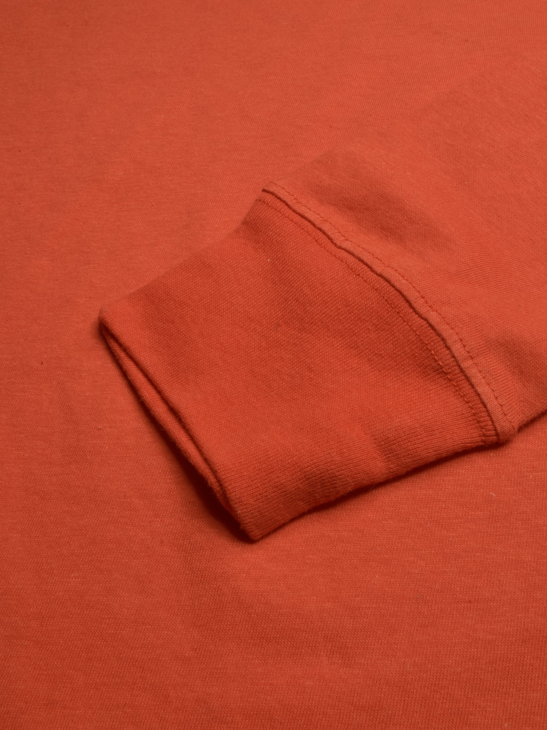 47 Single Jersey Crew Neck Long Sleeve Shirt For Men-Orange-SP1843