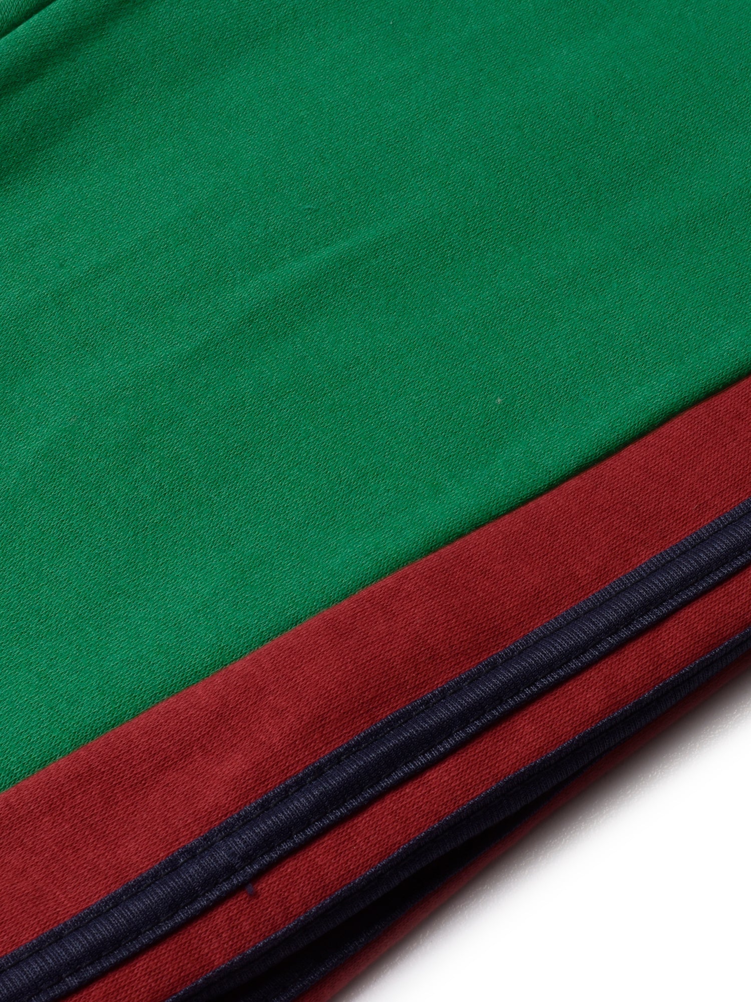 Louis Vicaci Fleece Zipper Tracksuit For Ladies-Green Melange with Black Stripe-BR266