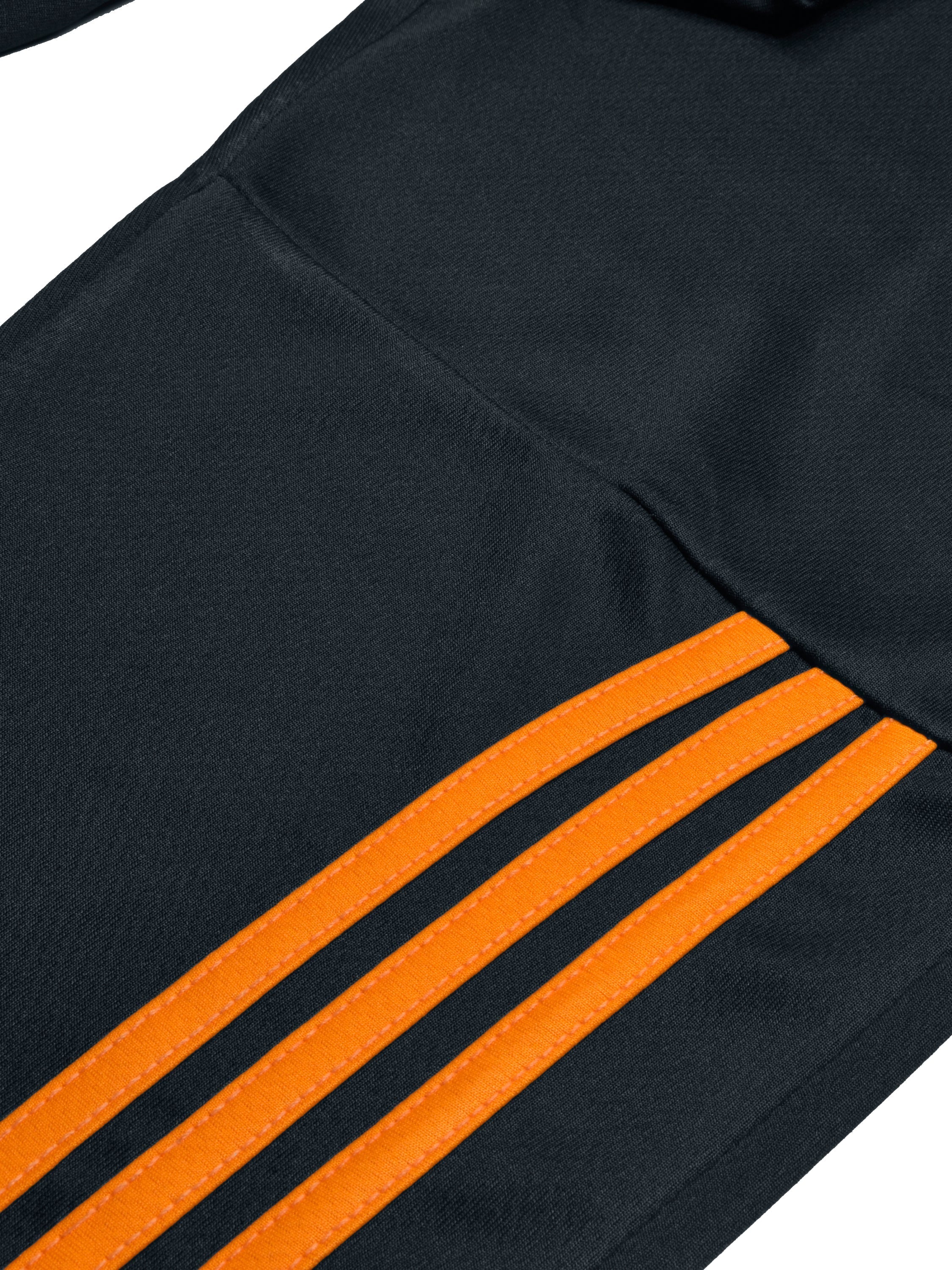 Louis Vicaci Summer Active Wear Tracksuit For Men-Navy with Orange & White Stripes-SP2000/RT2500