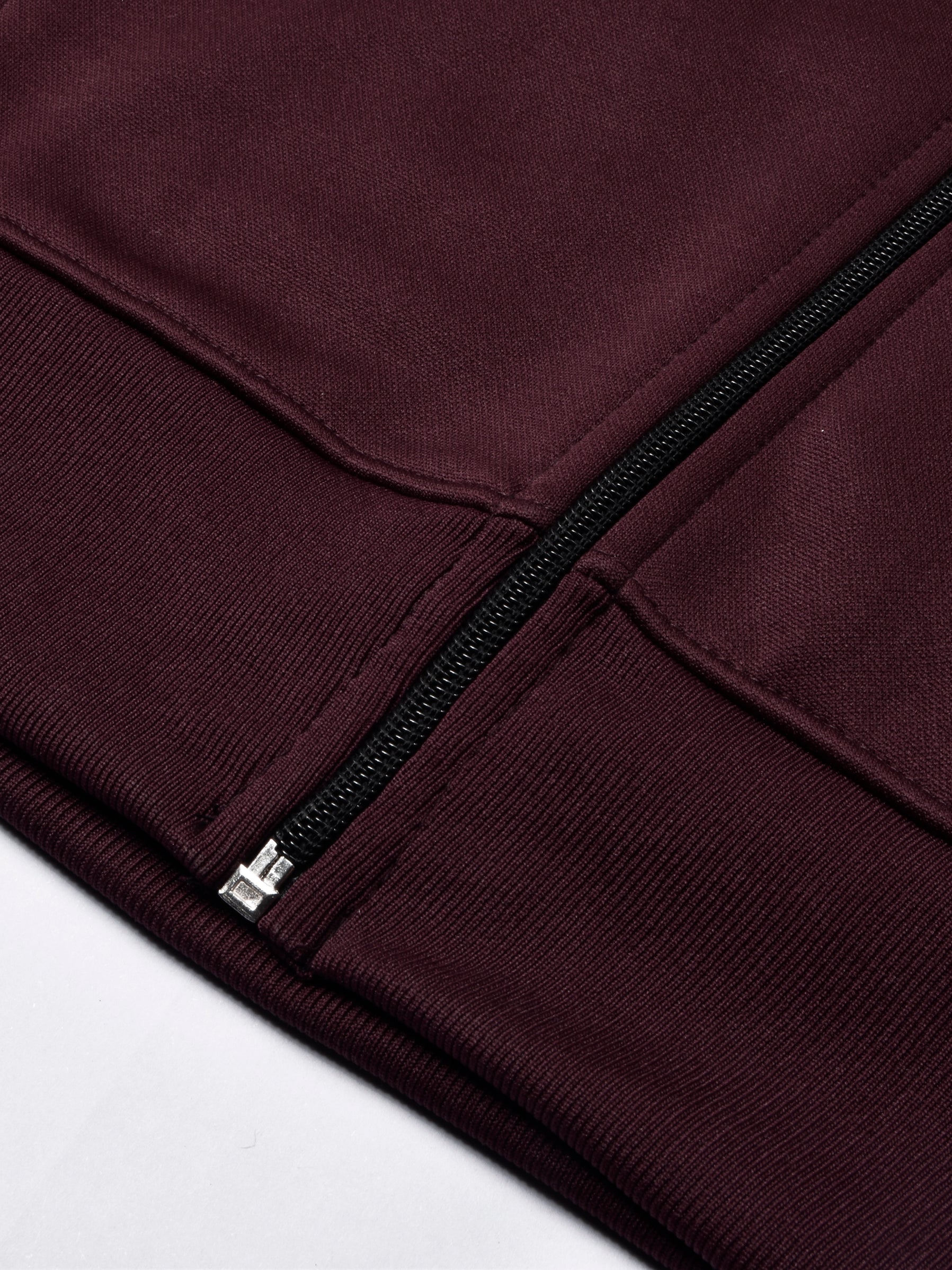 Louis Vicaci Lightning Flash Zipper Hooded Training Tracksuit For Men-Dark Maroon-RT1161