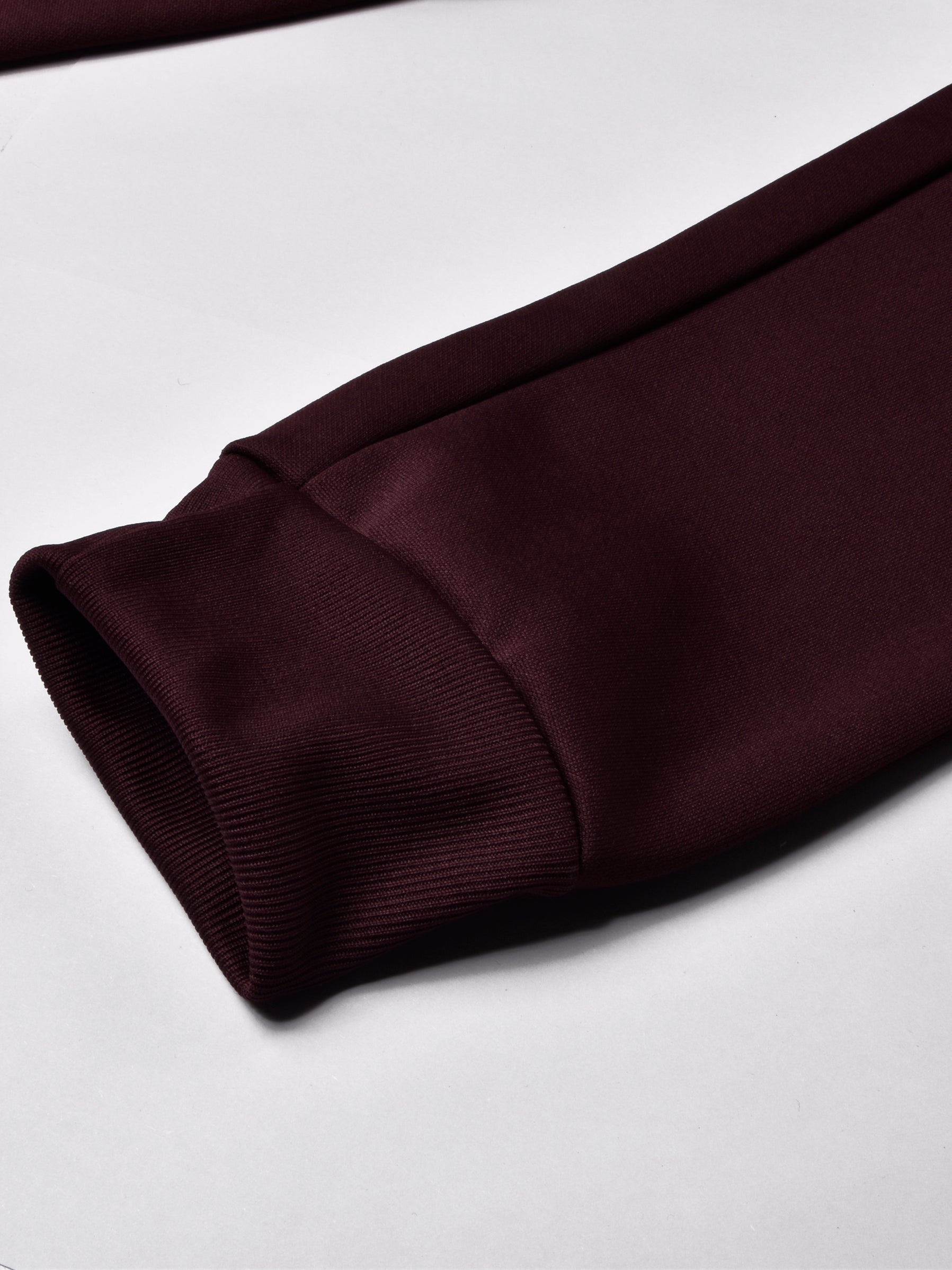 Louis Vicaci Lightning Flash Zipper Hooded Training Tracksuit For Men-Dark Maroon-RT1161