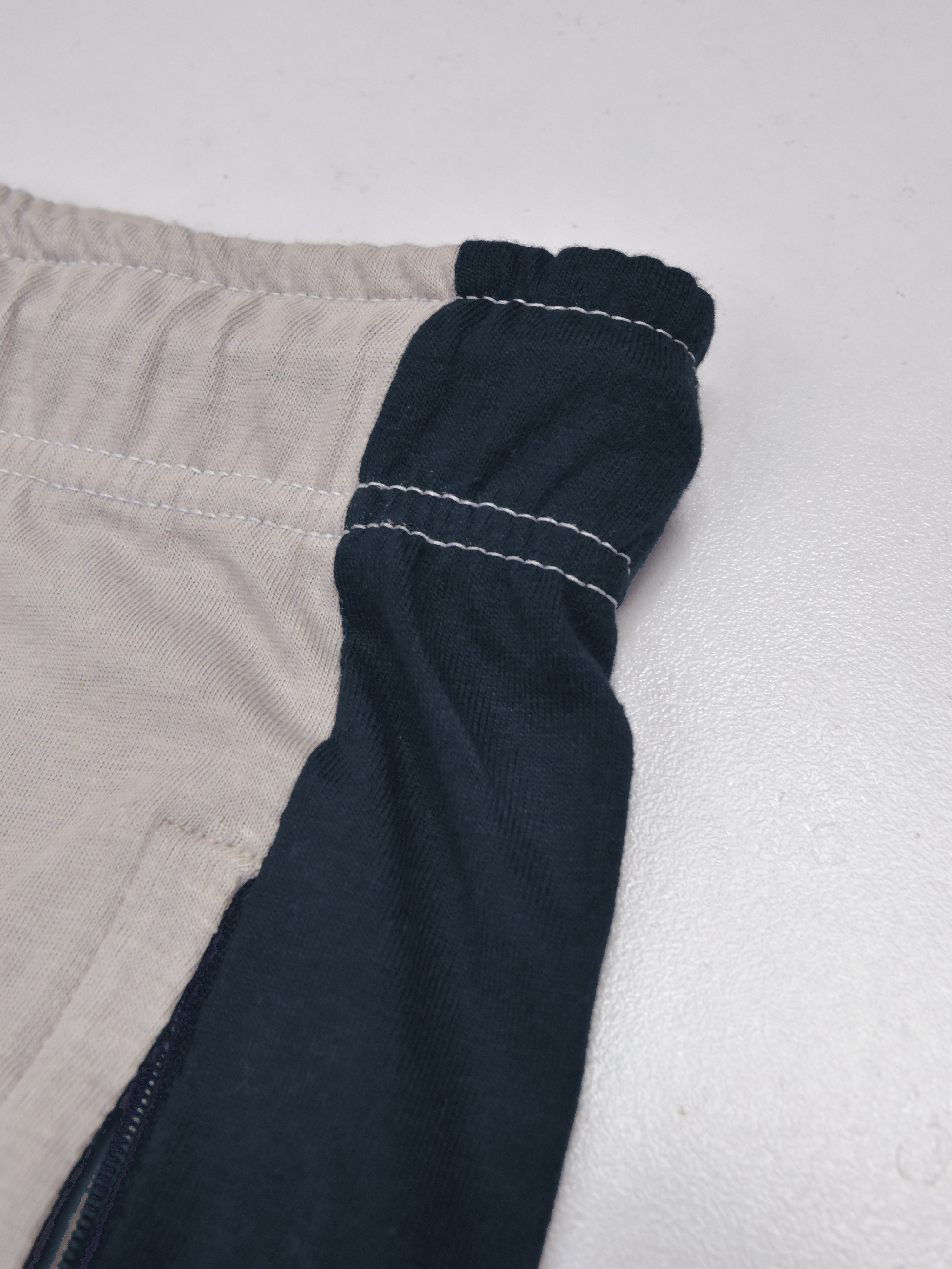 Summer Single Jersey Slim Fit Trouser For Men-Light Tea Pink With Navy Stripe-SP127/RT2098