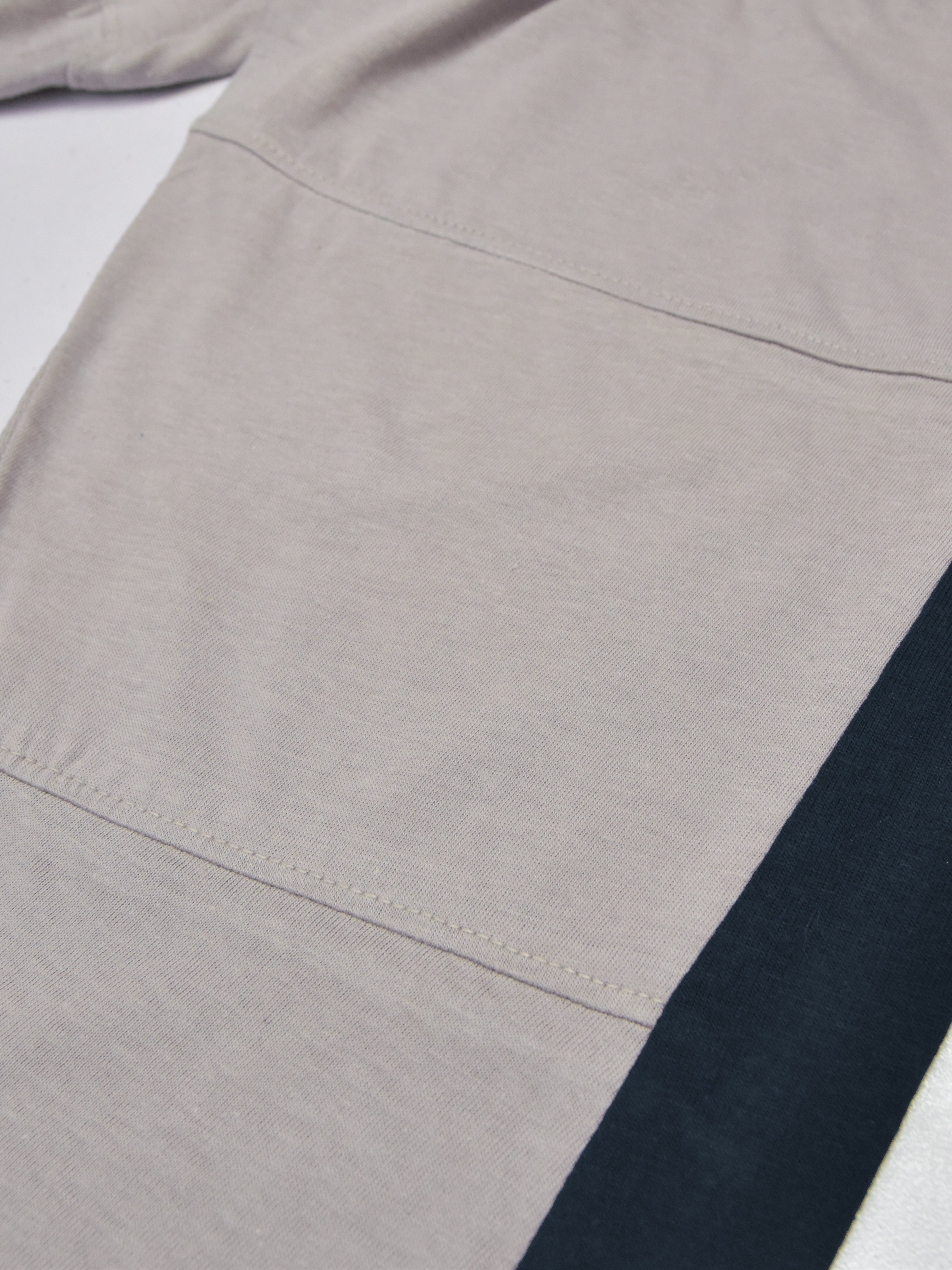 Summer Single Jersey Slim Fit Trouser For Men-Light Tea Pink With Navy Stripe-SP127/RT2098