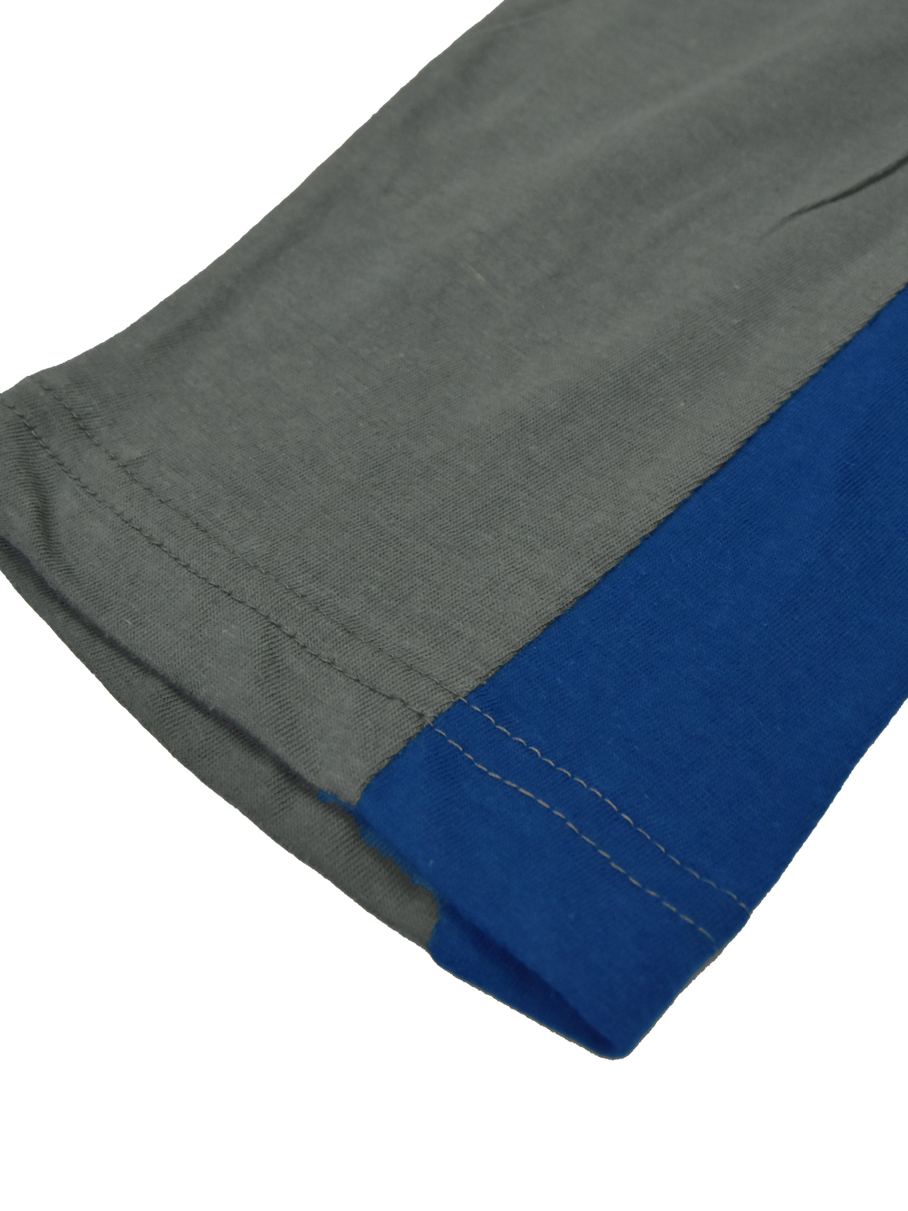 Summer Single Jersey Slim Fit Trouser For Men-Slate Grey With Navy Melange Stripes-SP161/RT2105