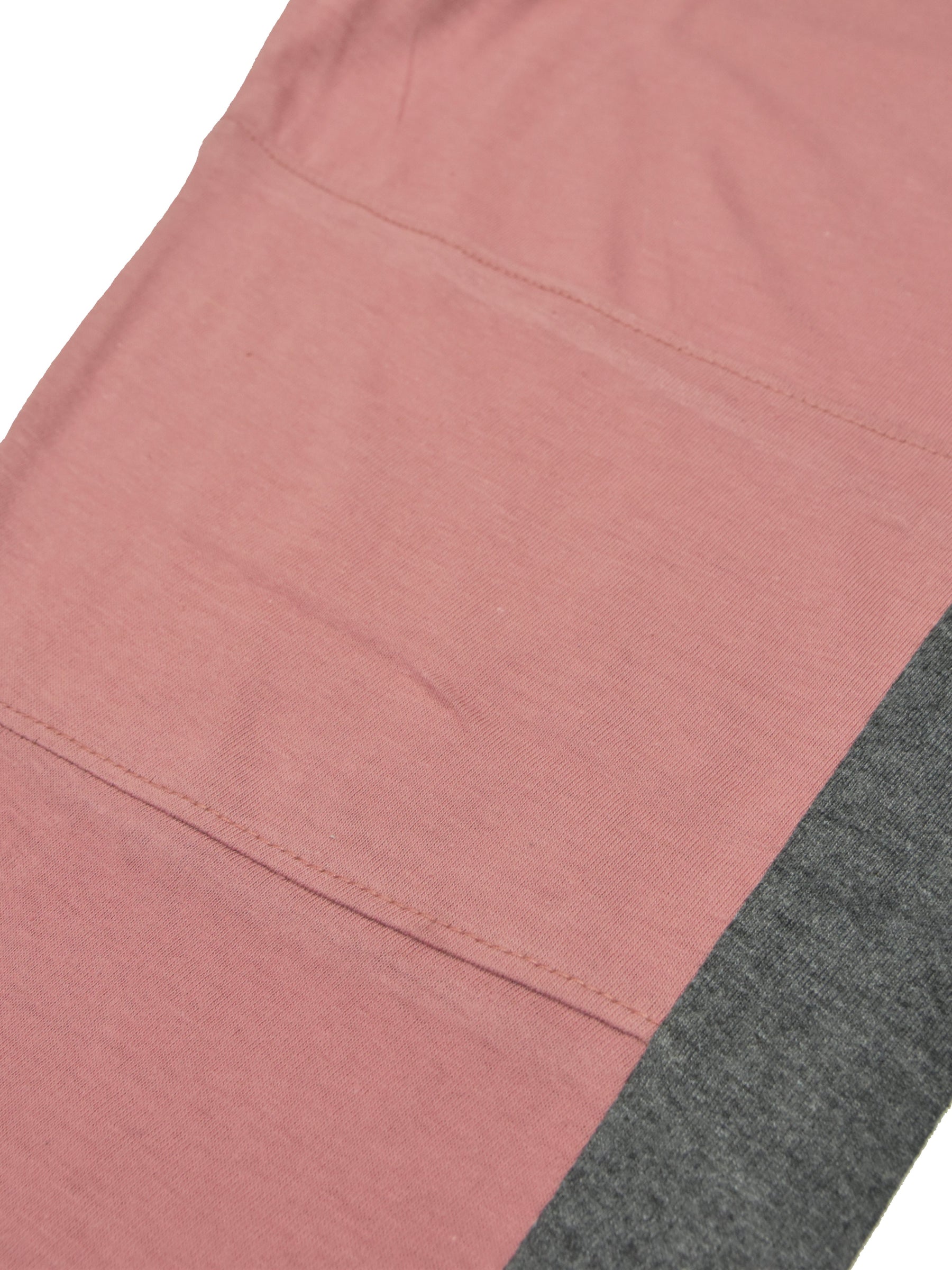 Summer Single Jersey Slim Fit Trouser For Men-Pink With Charcoal Melange Stripe-SP136/RT109