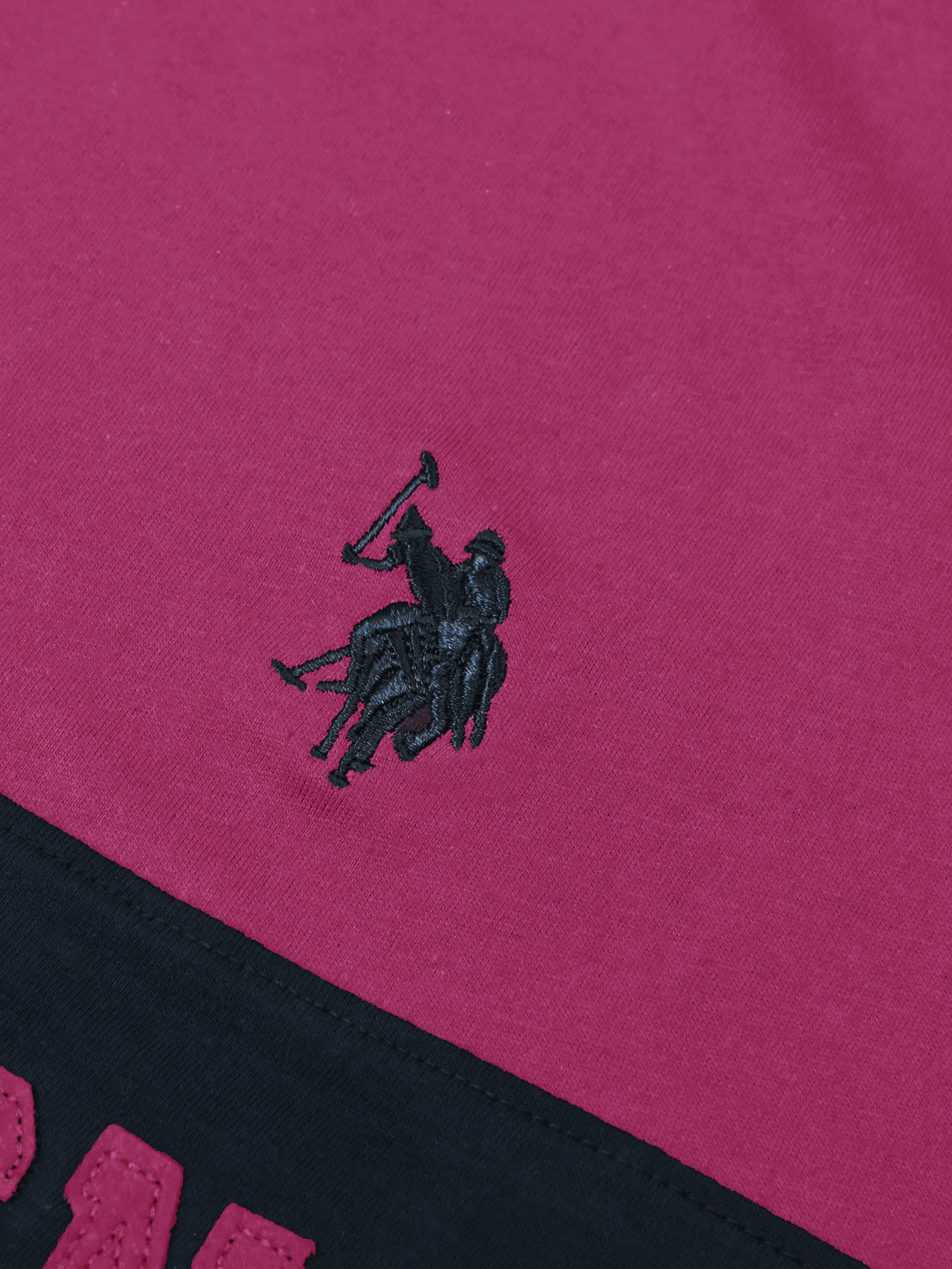 U.S.P.A Polo Shirt For Men-Magenta & Dark Navy-RT33