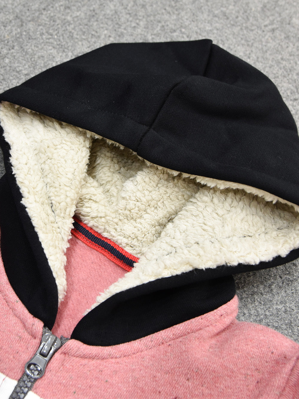 lv Inner Hood Fur Fleece Full Zipper Hoodie For Kids-BR14424
