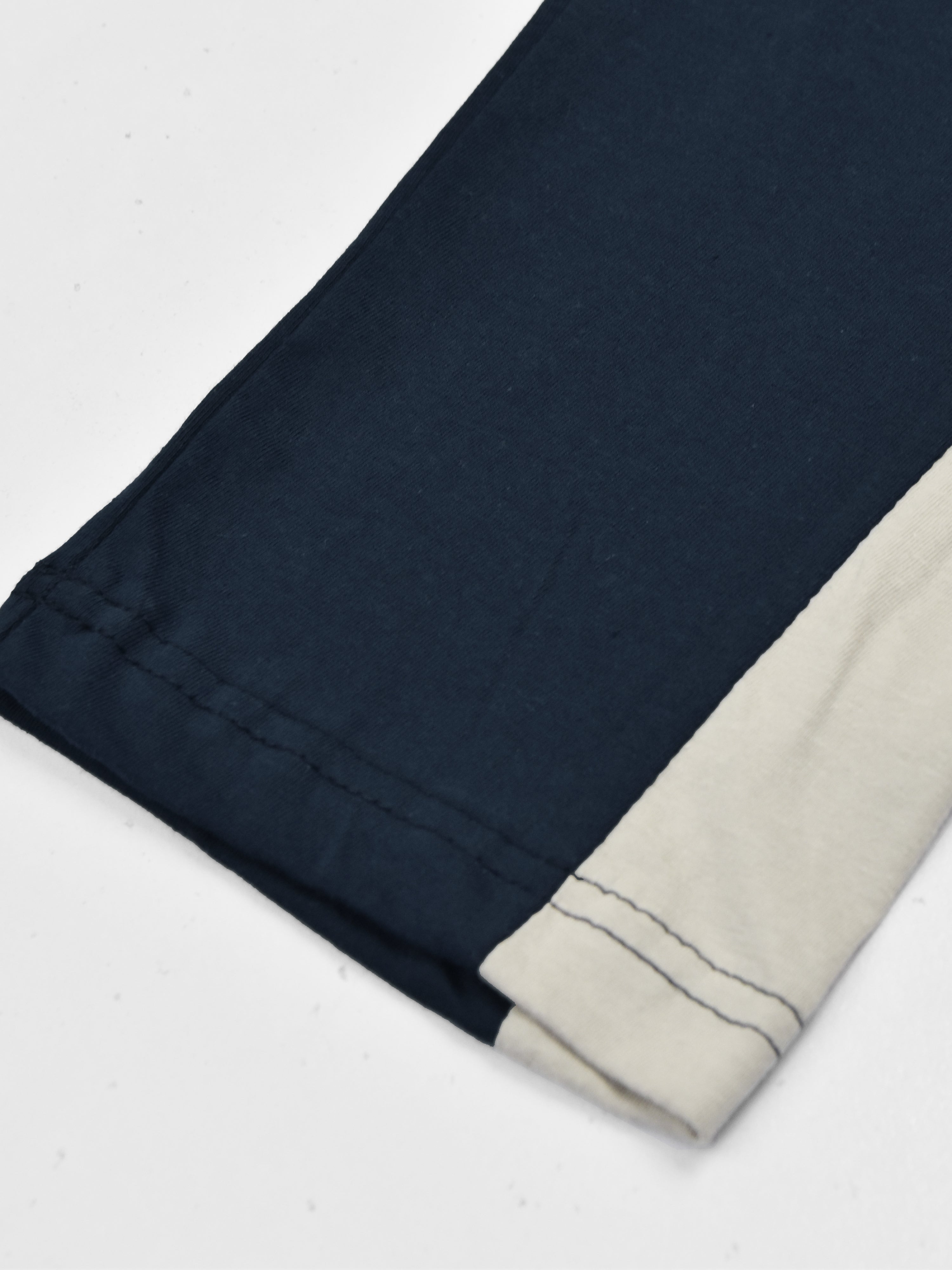 Summer Single Jersey Slim Fit Trouser For Men-Navy With Skin Pannel-SP122