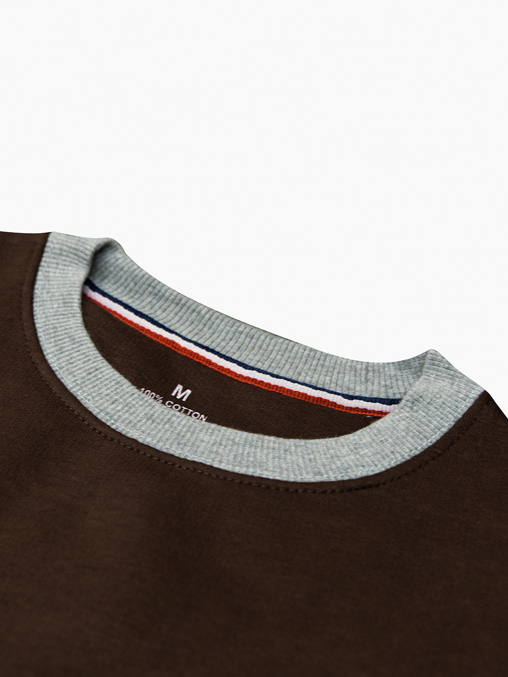 LV Fleece Funky Style Sweatshirt For Men-Brown with Grey-BR14450