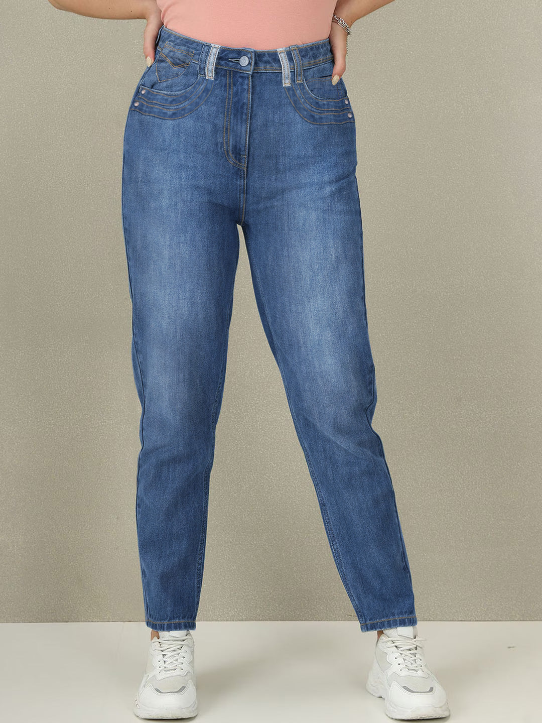 F&F Jeans For Ladies-Blue Faded-BR13581