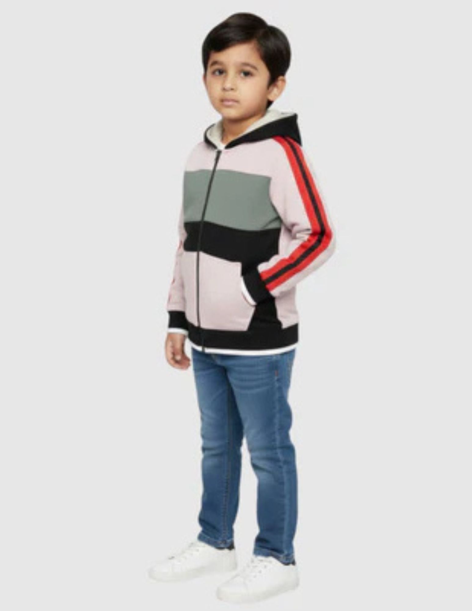 LV Inner Fur Hood Fleece Full Zipper Hoodie For Kids-BE2415/BR14479