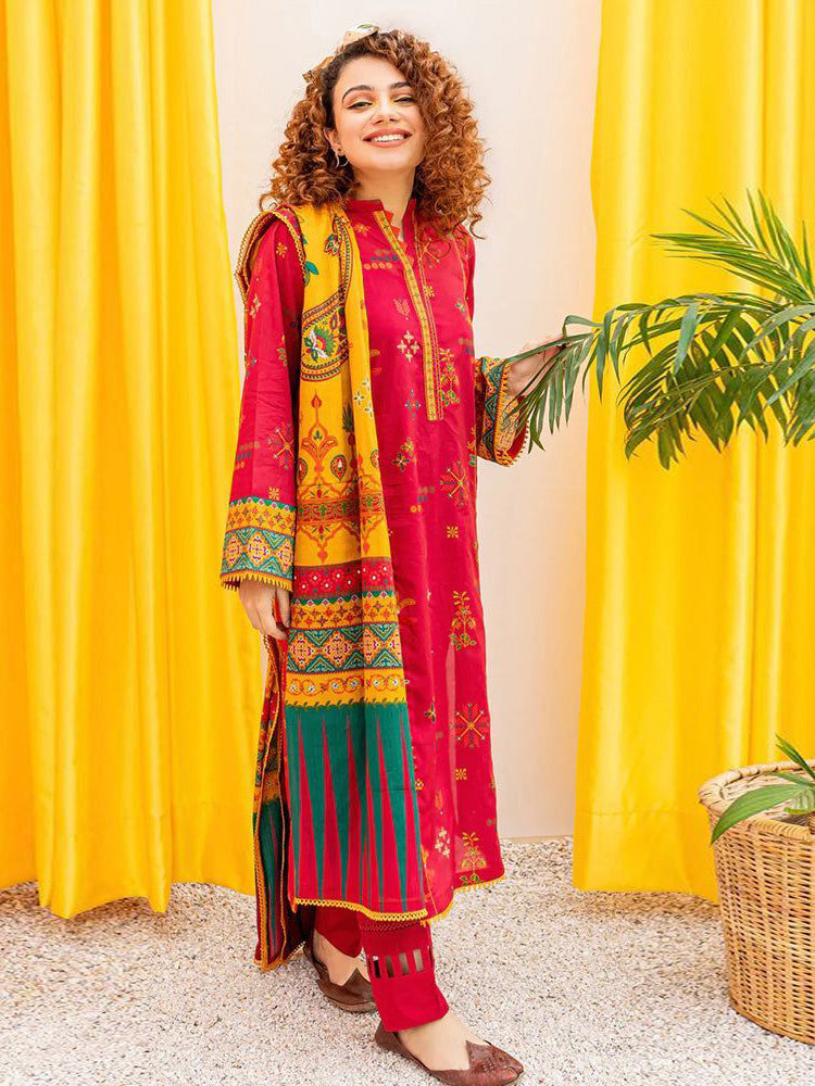 Kayseria Dhanak with Pashmina Wool Shawl Unstitched 3 Pcs Suit For Women-BE2884/LV200