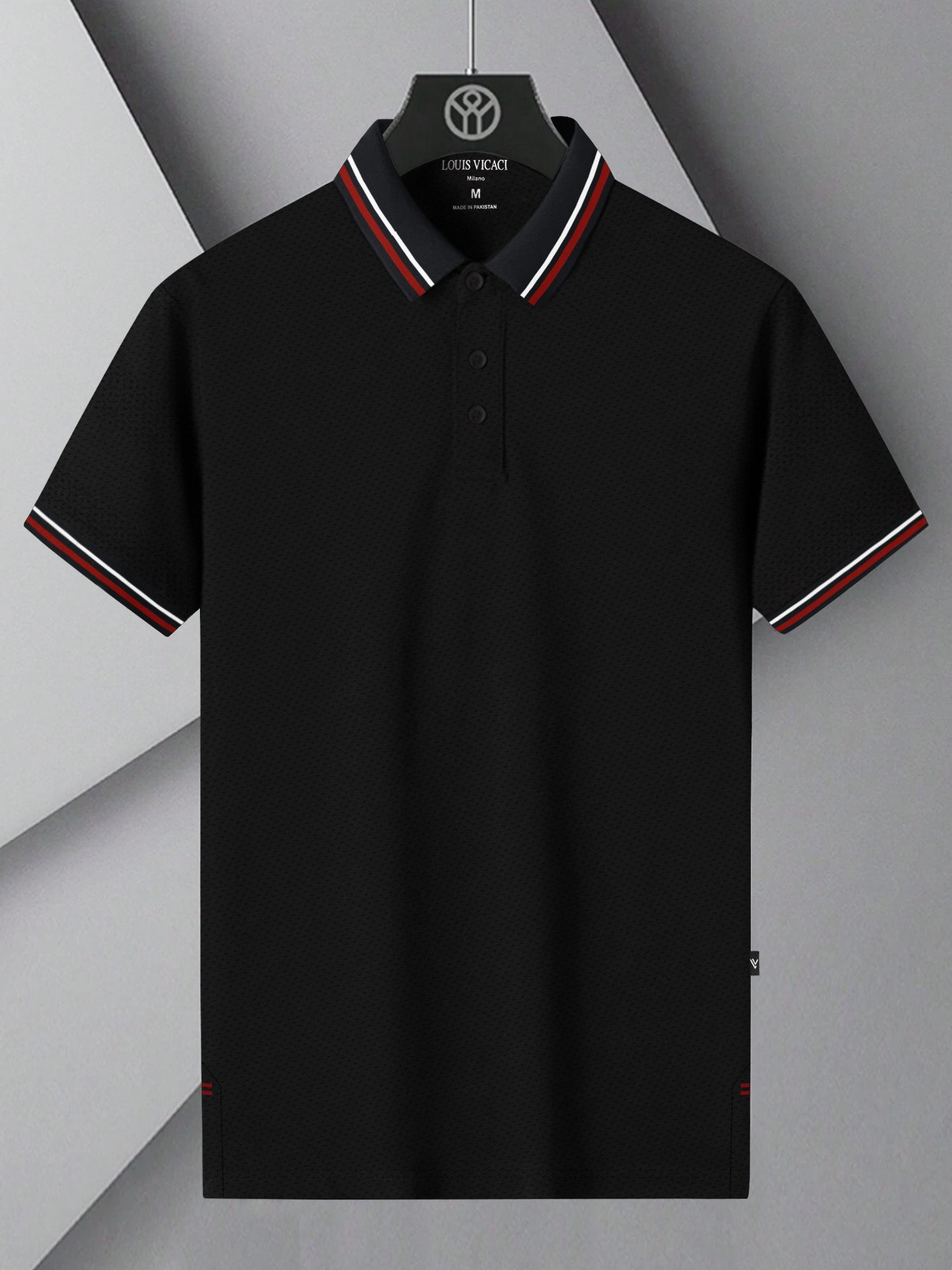 LV Summer Dry Fit Polo Shirt For Men-Black-BE1342/BR13584