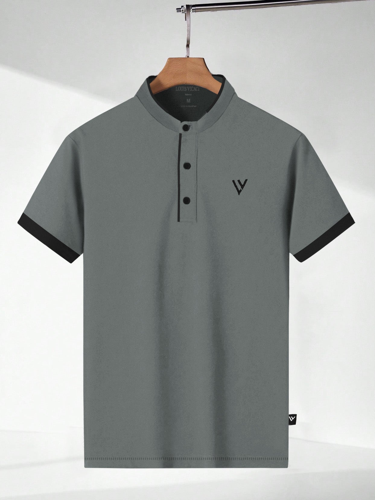 LV Summer Polo Shirt For Men-Dark Grey-BR12994