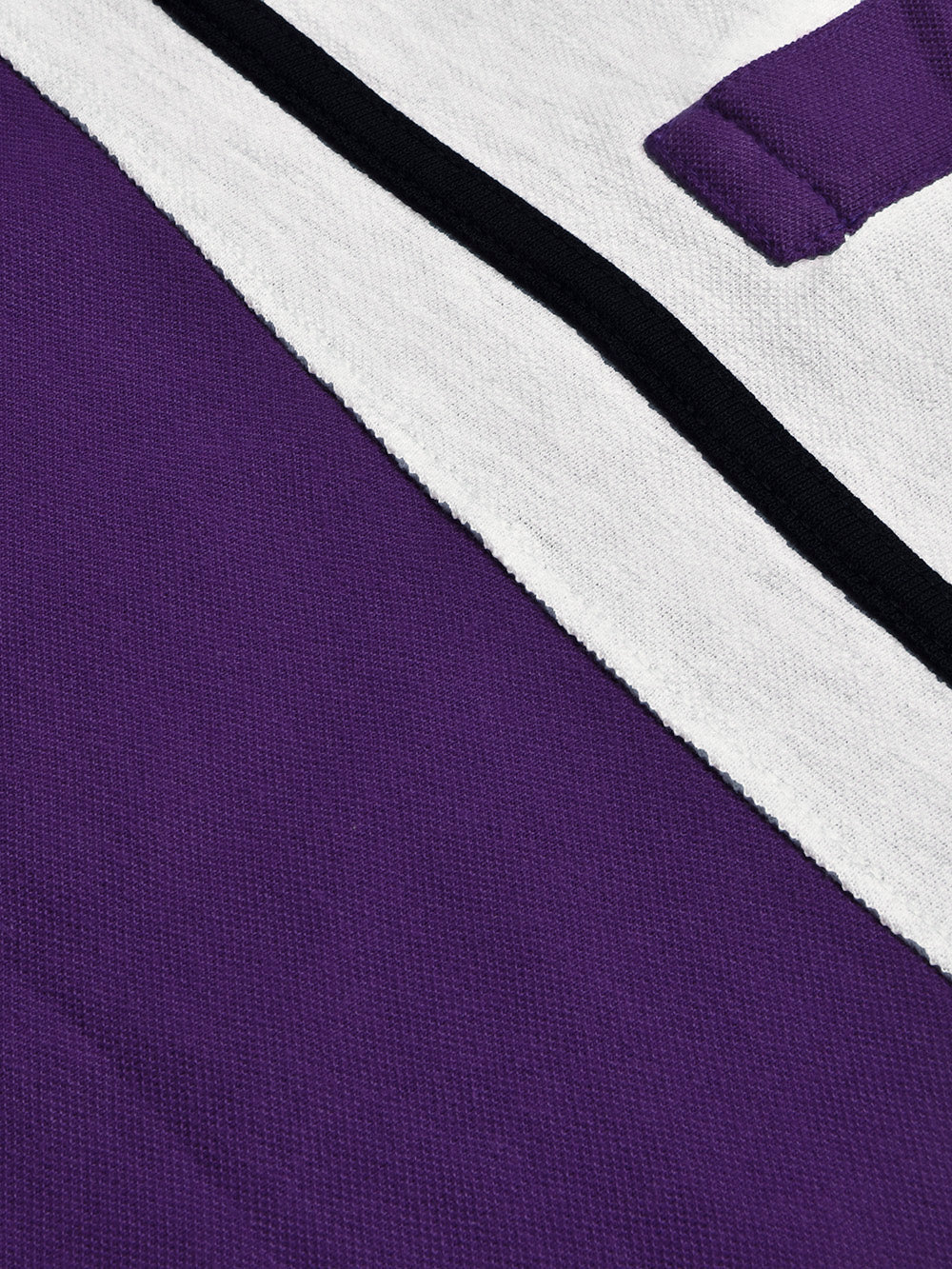 LV Summer Polo Shirt For Men-Dark Purple with Navy & Off White Melange Panel-BE876/BR13114