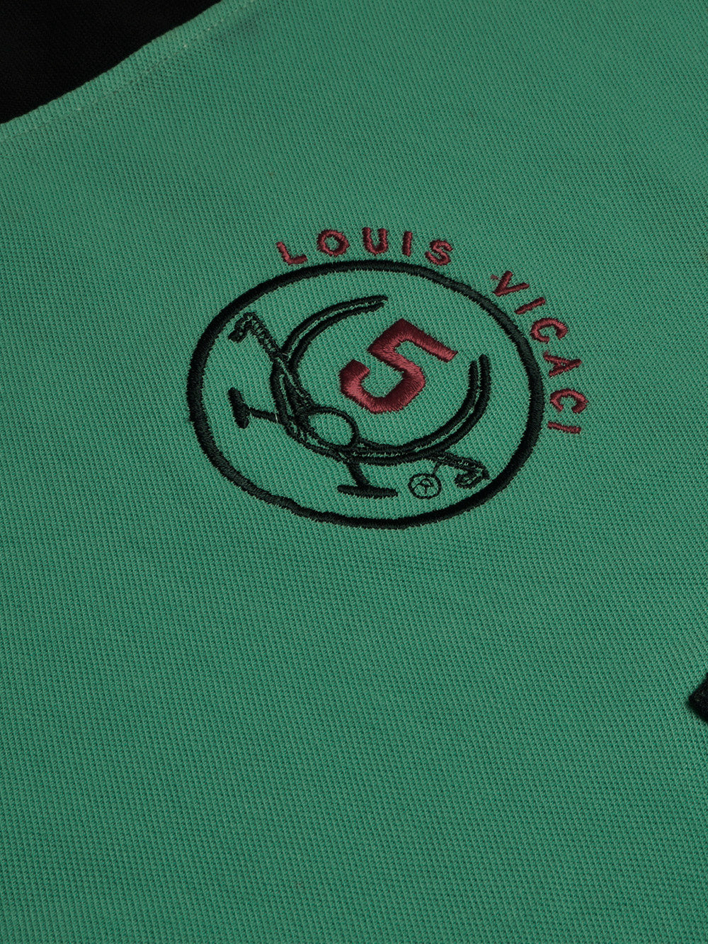 LV Summer Polo Shirt For Men-Light Cyan Green & Dark Navy-BE860