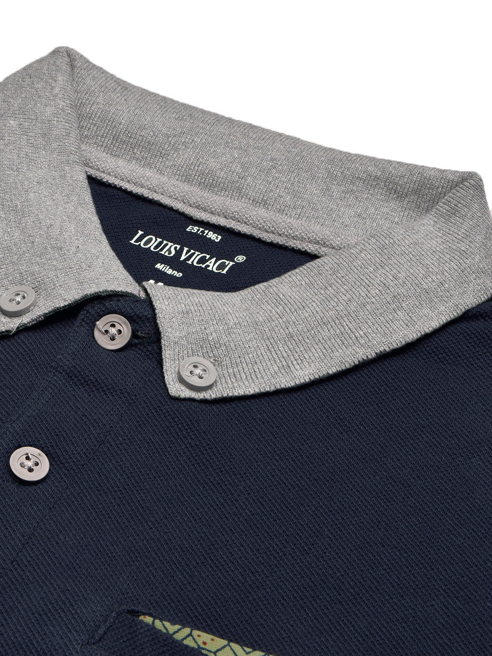 LV Summer Polo Shirt For Men-Navy & White-BR13044