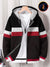 NXT Inner Fur Hood Fleece Full Zipper Hoodie For Kids-Black with Brown Panels-BR14544