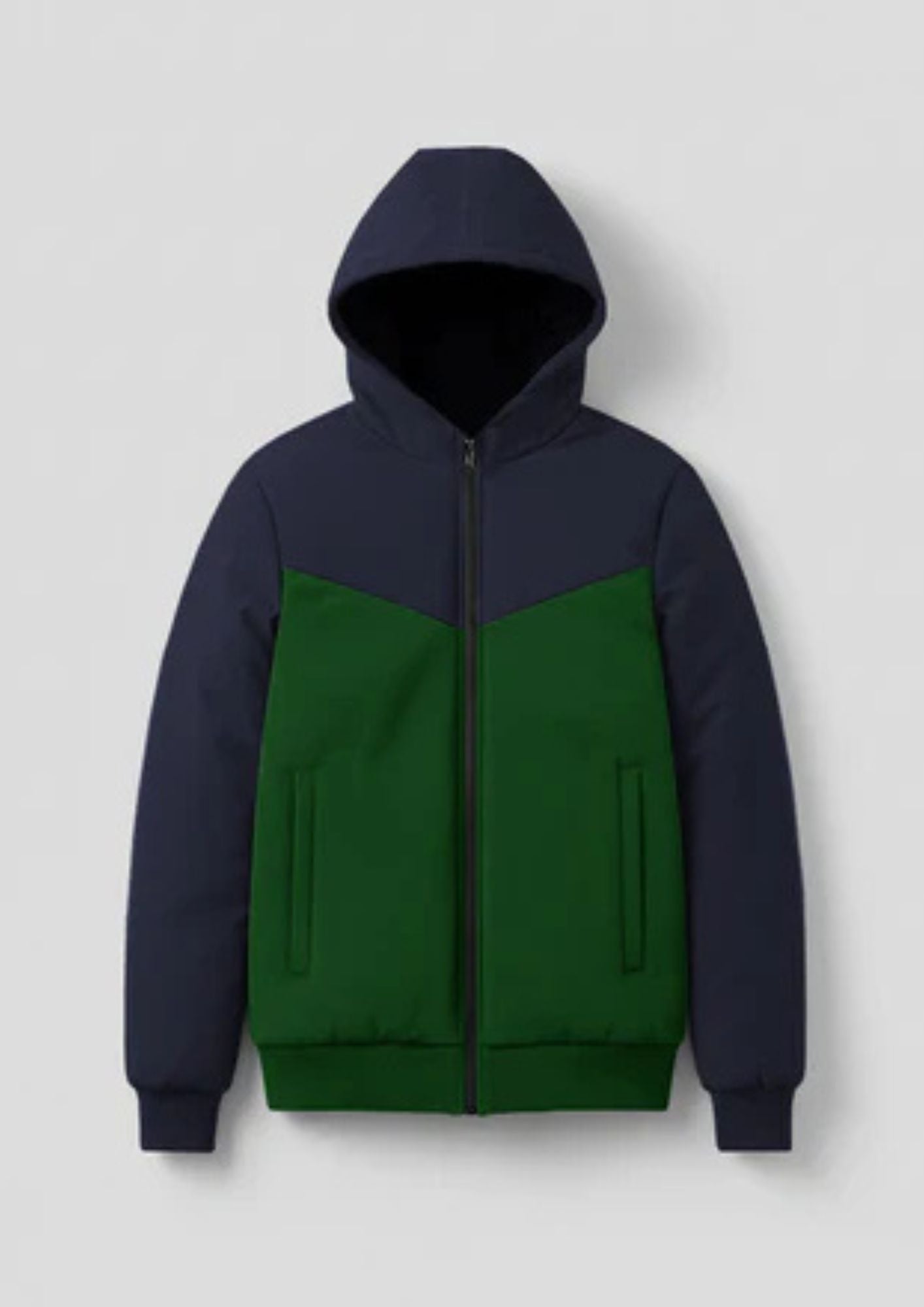 Stylish Zipper Puffer Jacket For Mens-BRPH03